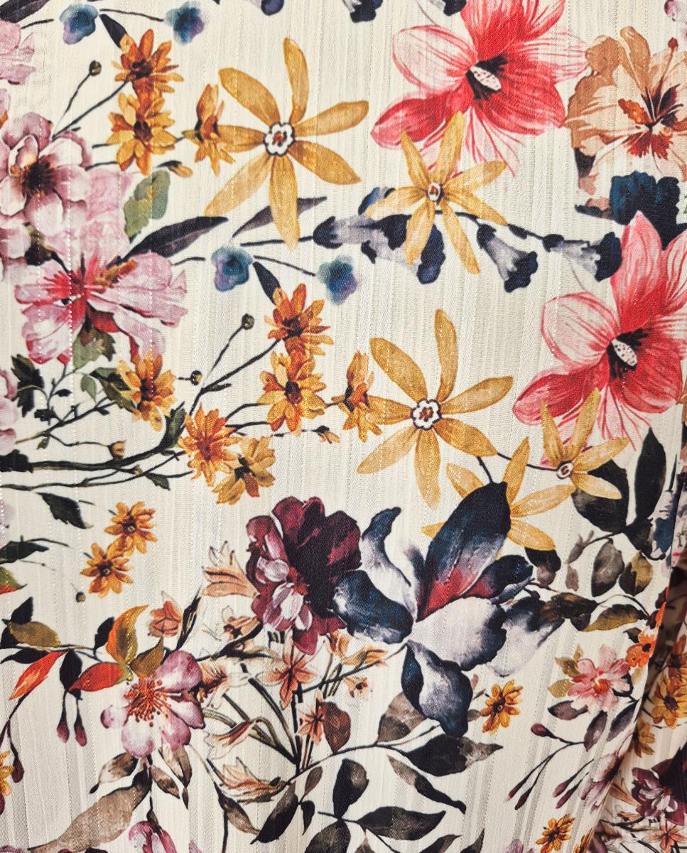 Blusa Estampada com Manga Comprida Multicolor-4