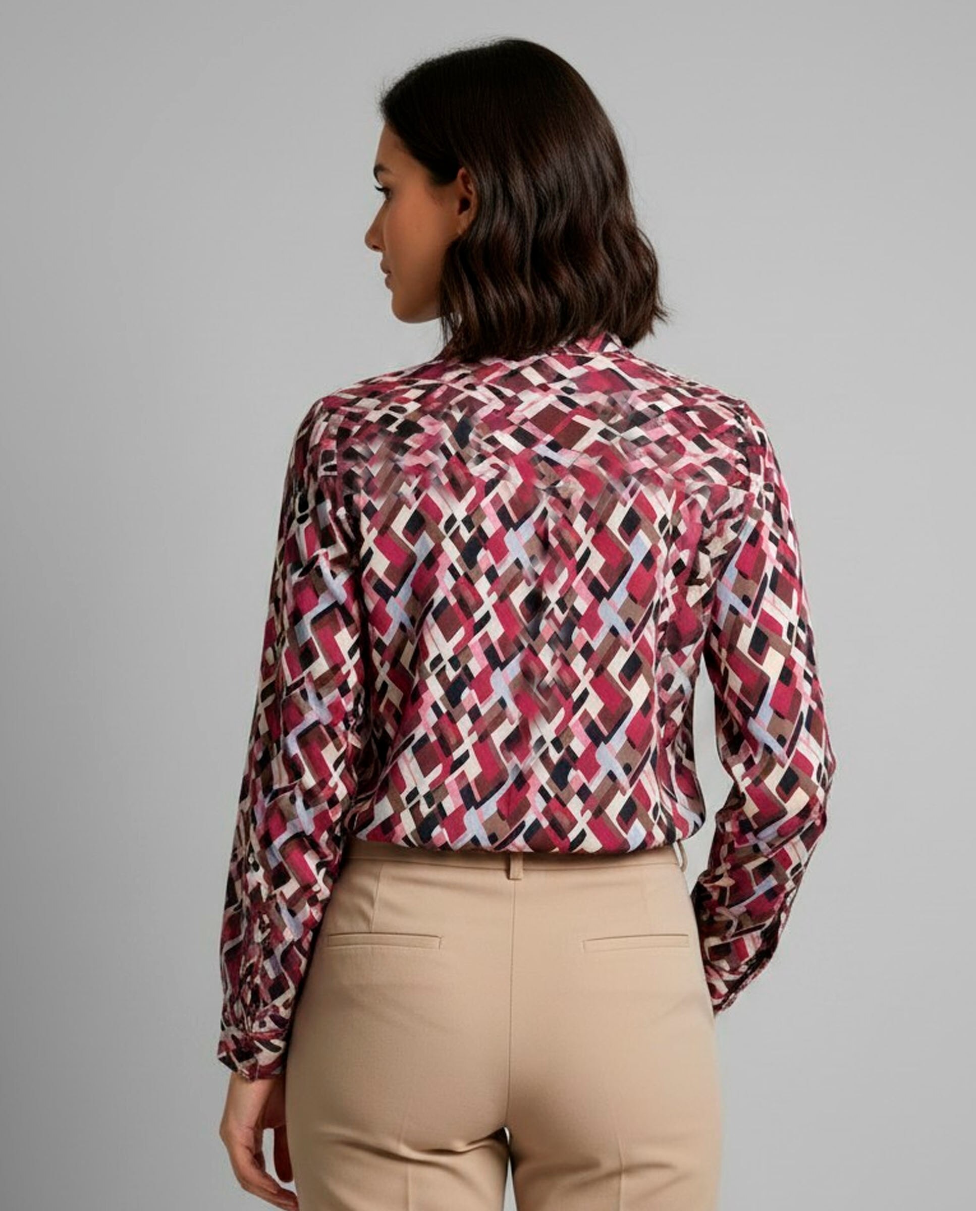 Camisa estampada Grená-2