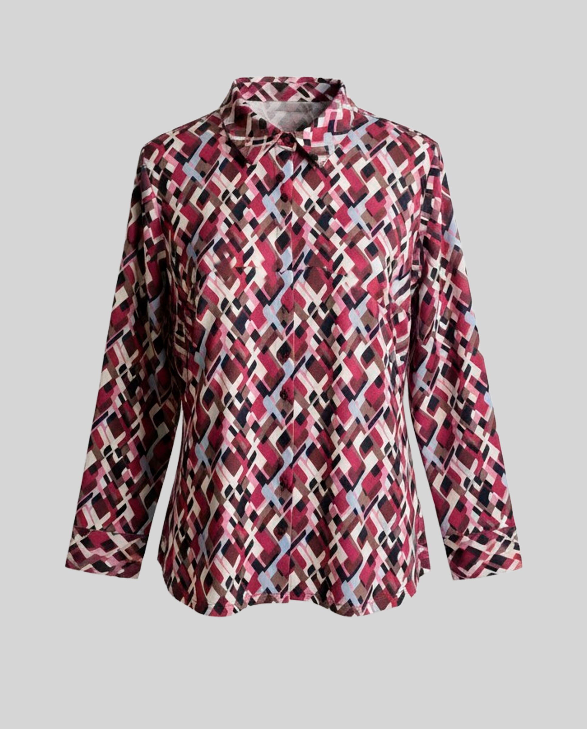 Camisa estampada Grená-4