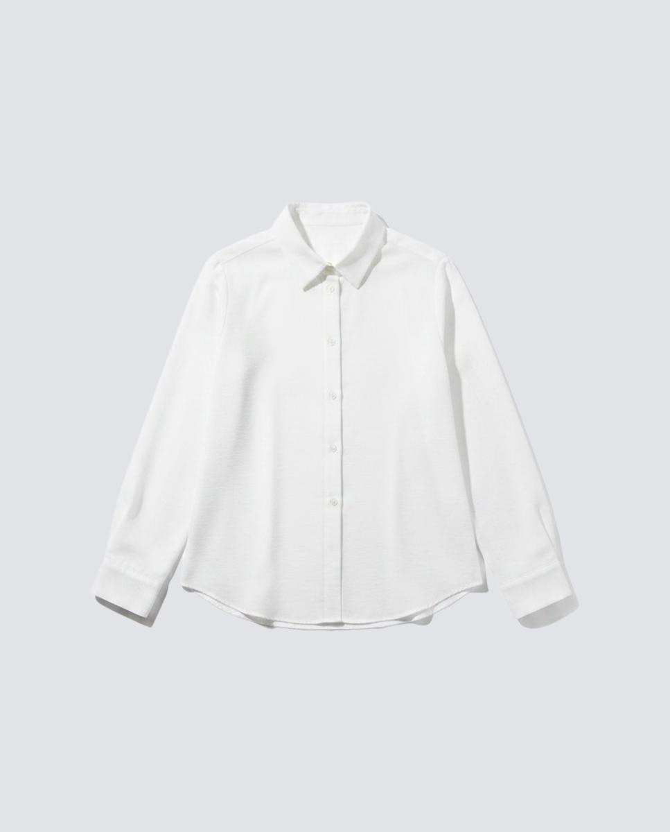 Camisa lisa de mulher Natural-3