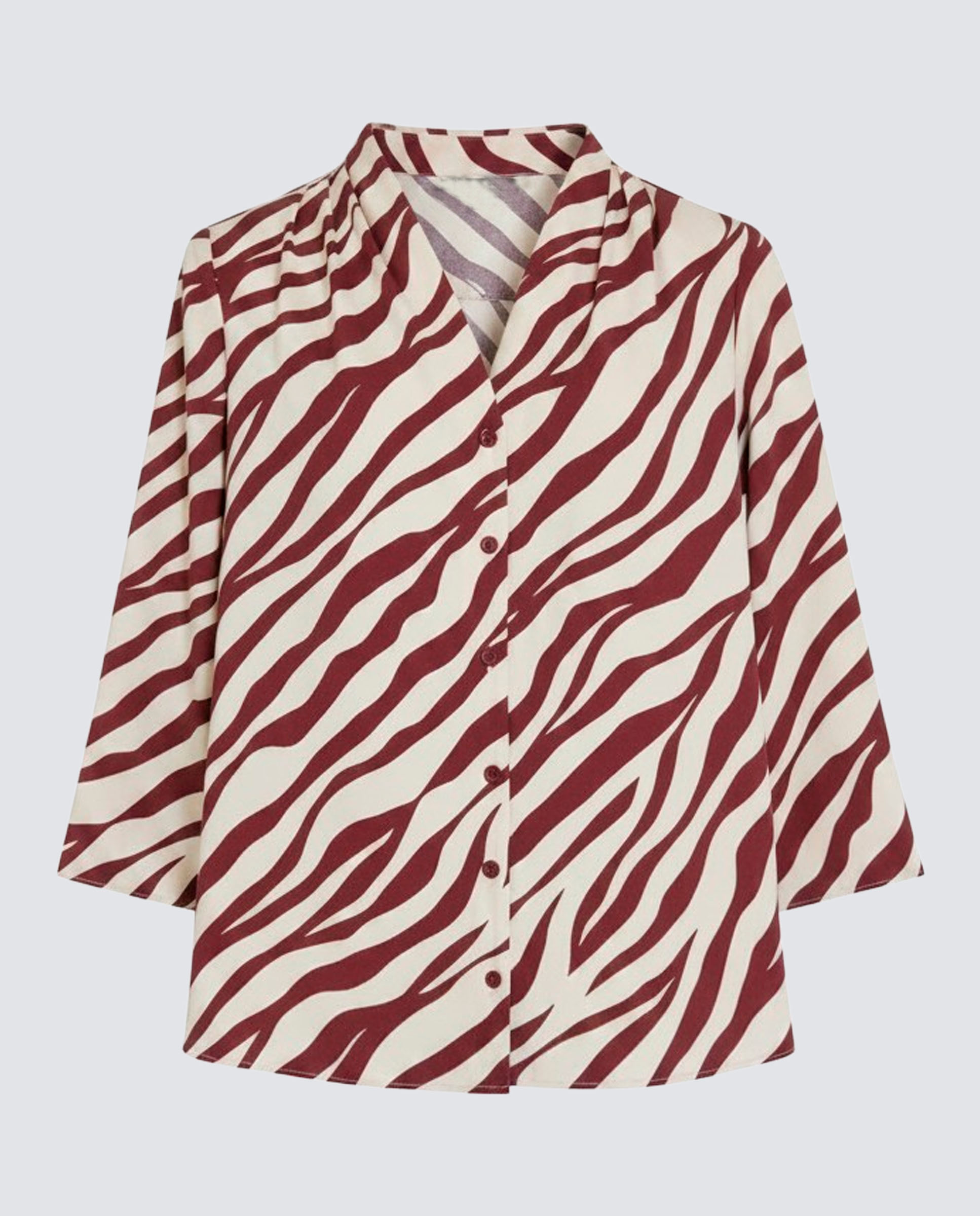 Camisa estampada Grená-4