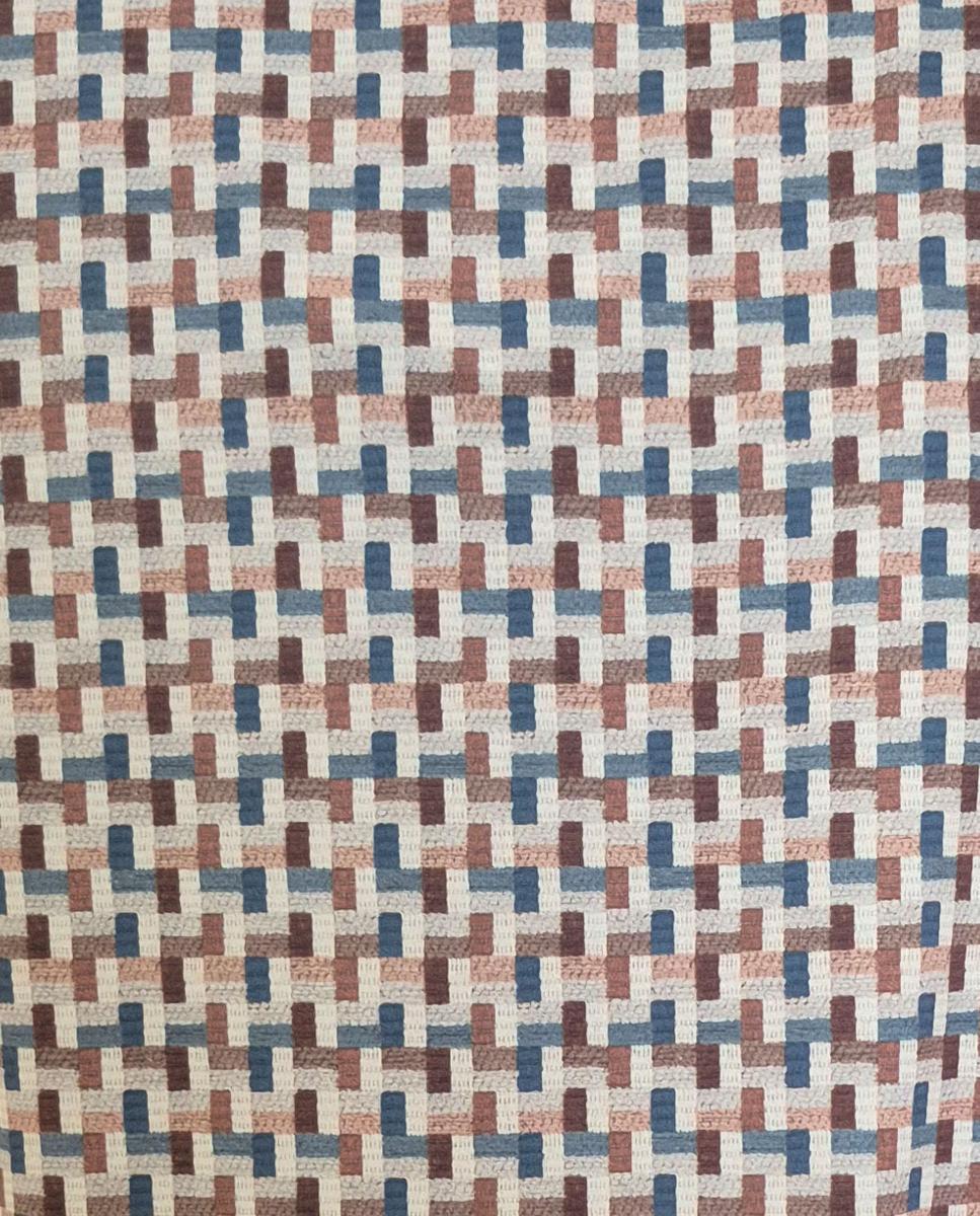 Camisa estampada de mulher com manga comprida Azul-4