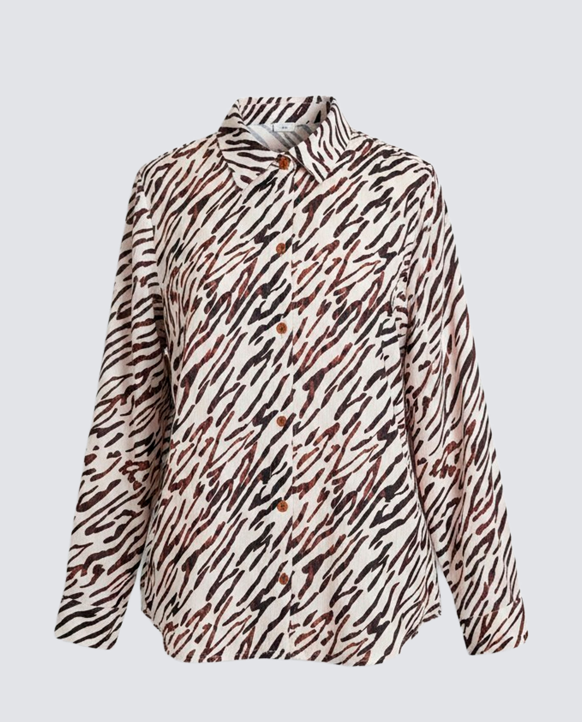 Camisa estampada Castanho-4