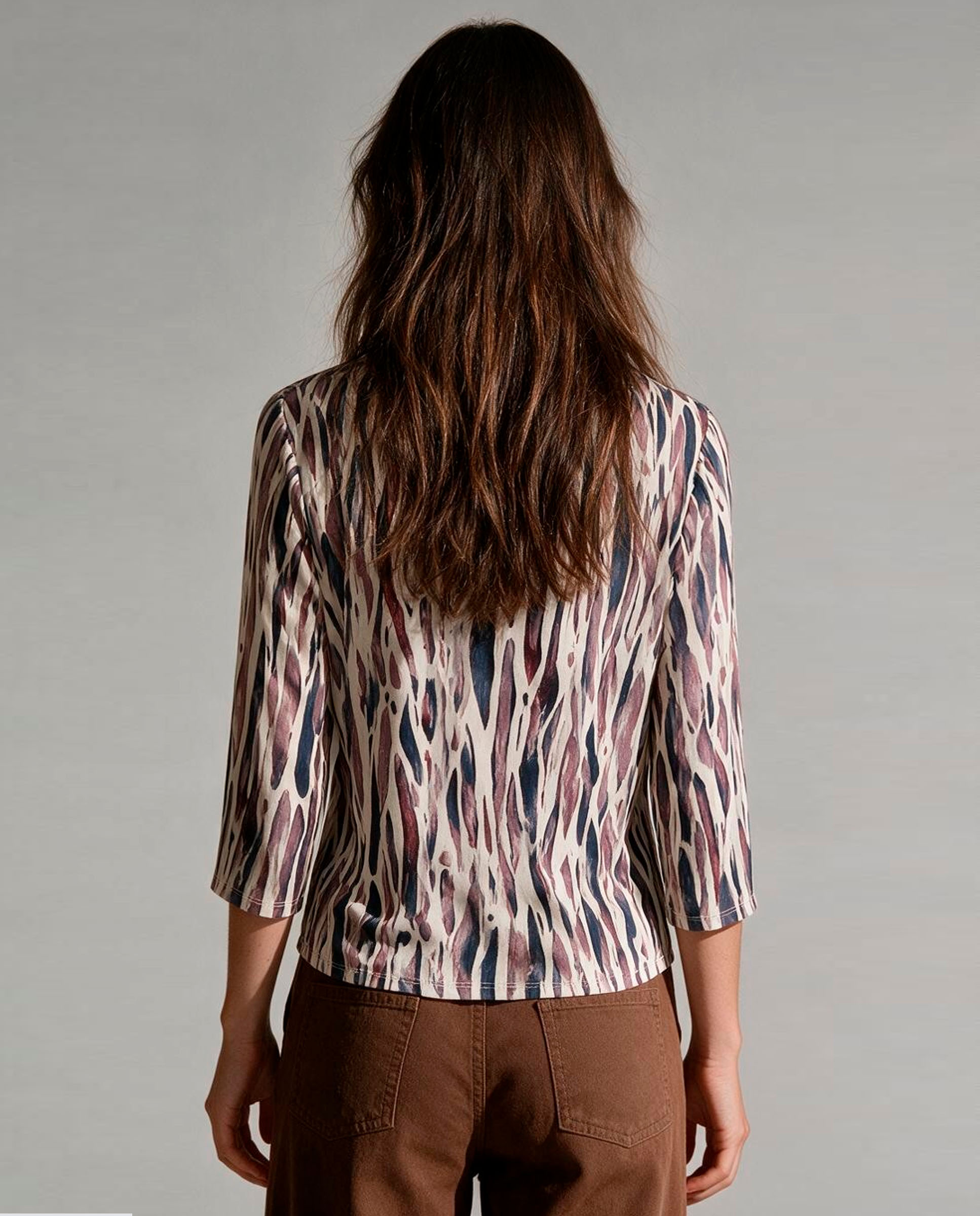 Blusa estampada, manga 3/4 - Zermatt - Morado Morado-2