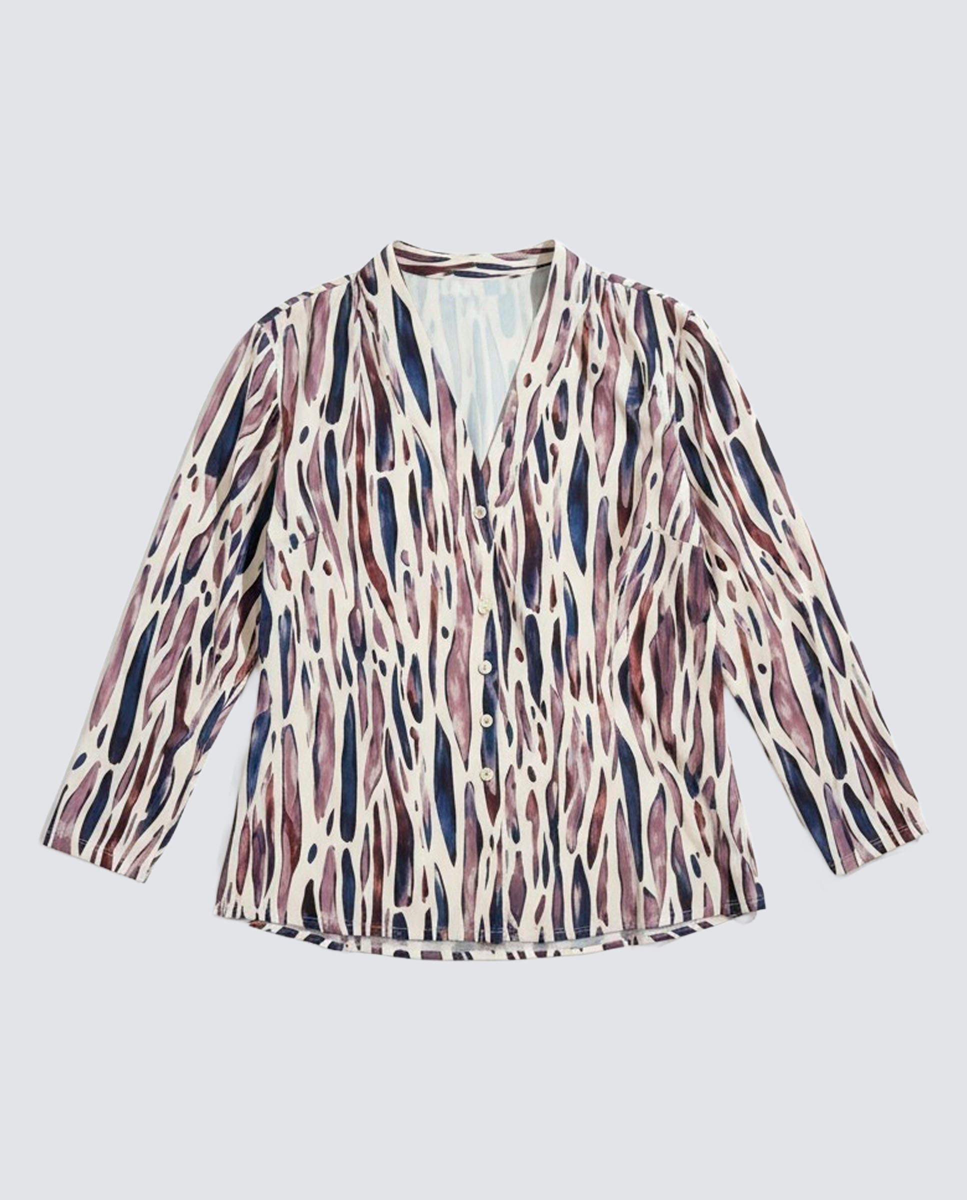 Blusa estampada, manga 3/4 - Zermatt - Morado Morado-4