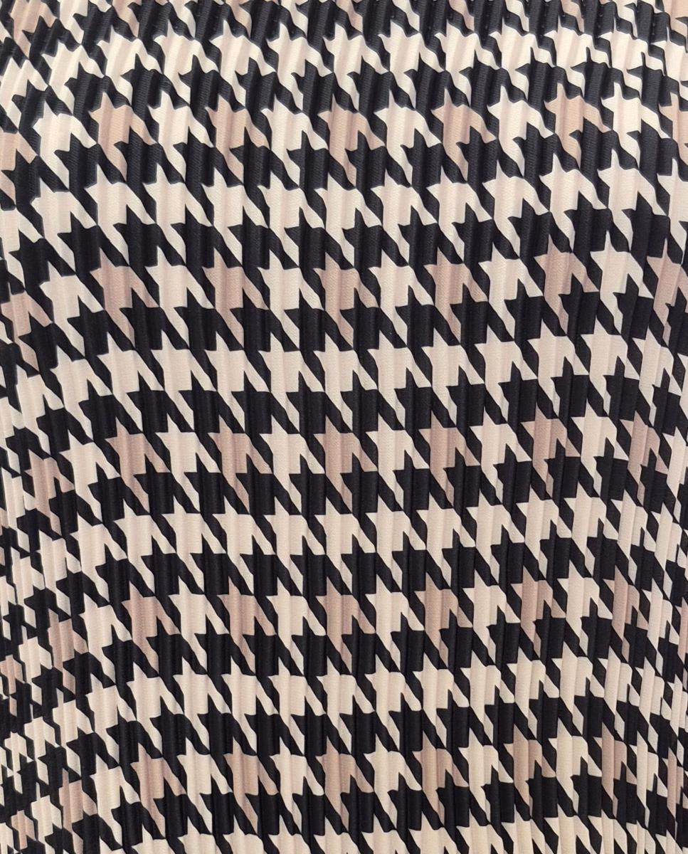 Blusa de mujer estampada plisada con manga 3/4 - Zermatt - Topo Topo-3