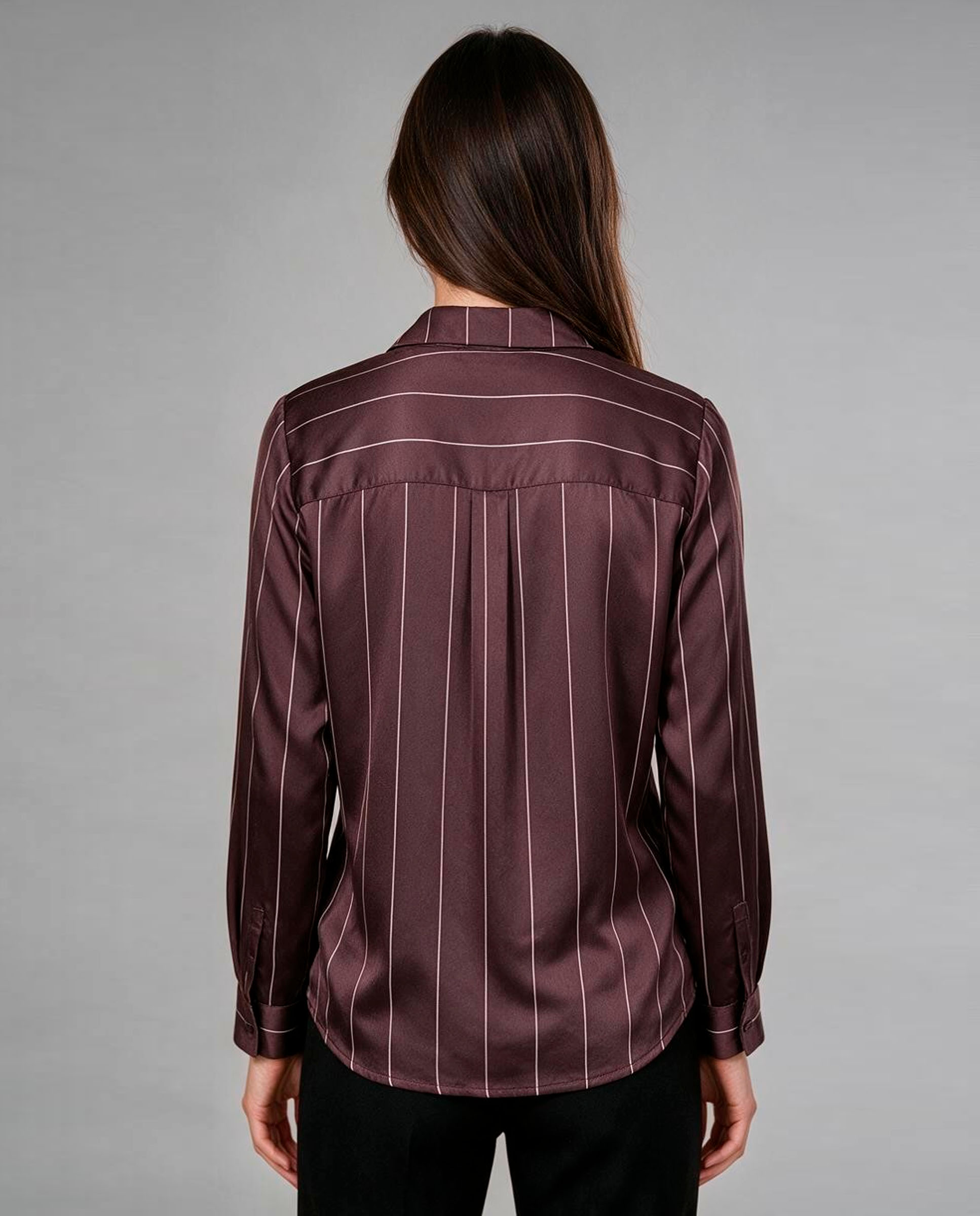 Camisa de mujer raya - Zermatt - Granate Granate-2