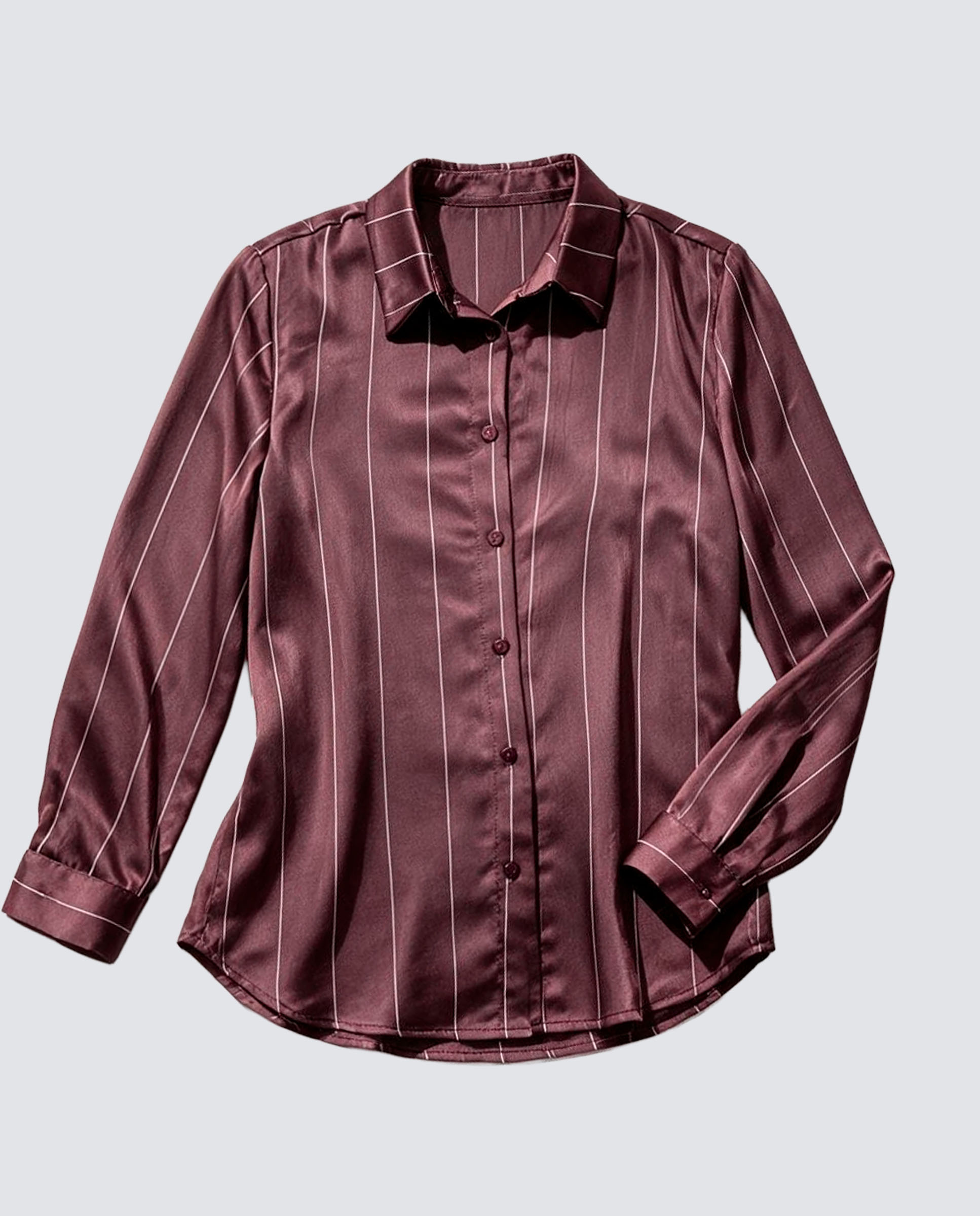 Camisa de mujer raya - Zermatt - Granate Granate-4