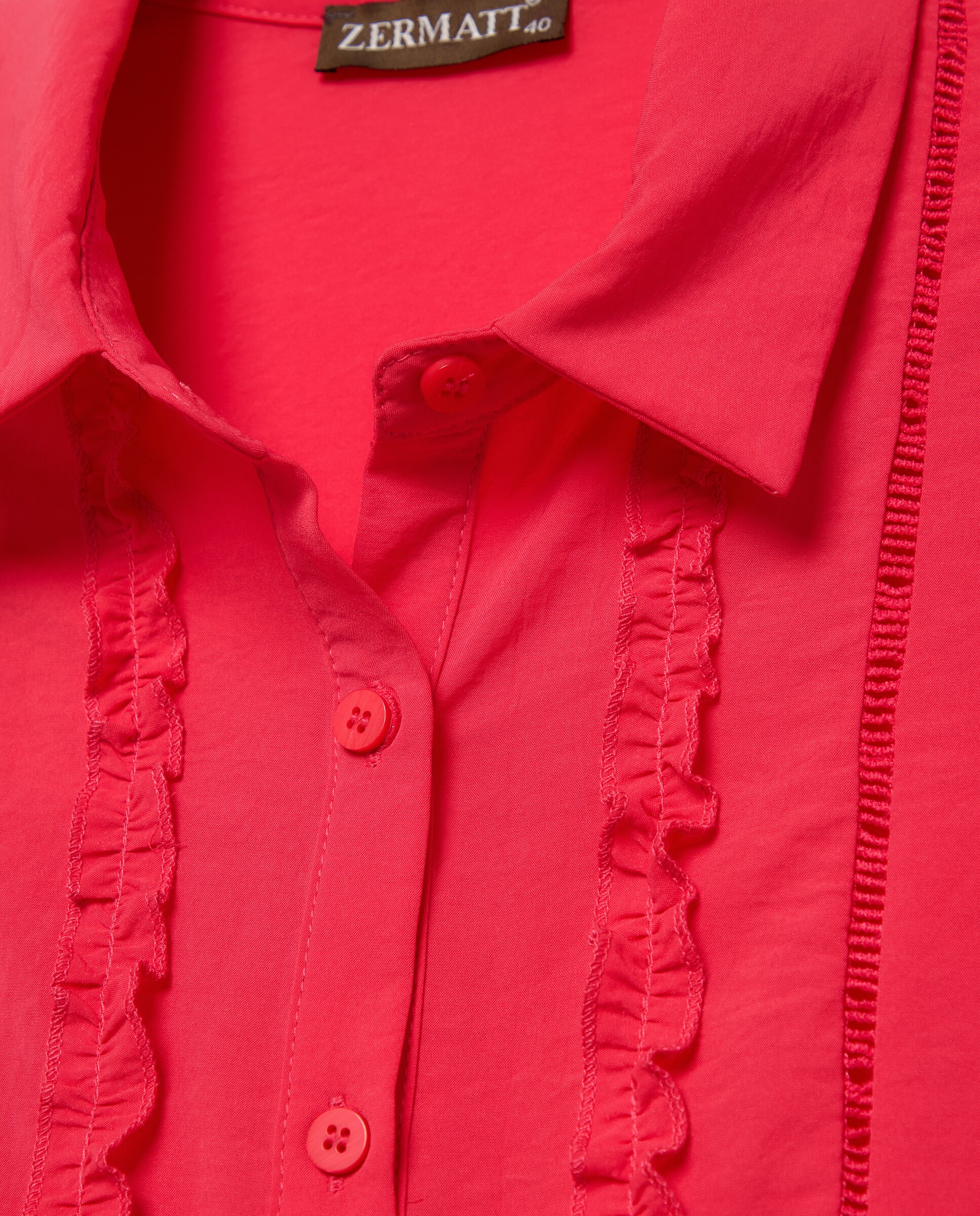 Camisa lisa de mulher com manga curta Coral-2