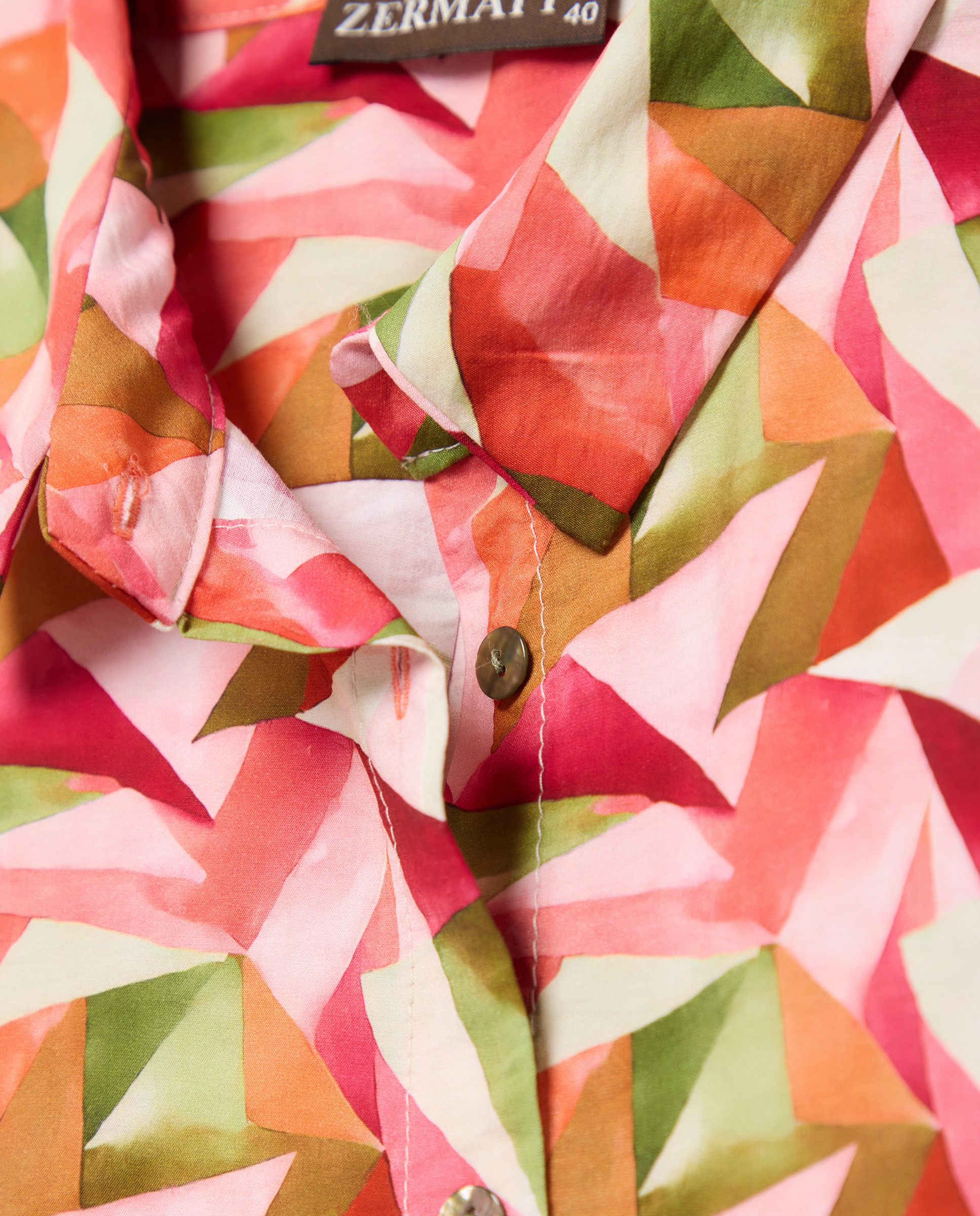 Camisa Estampada com Manga Curta Multicolor-5