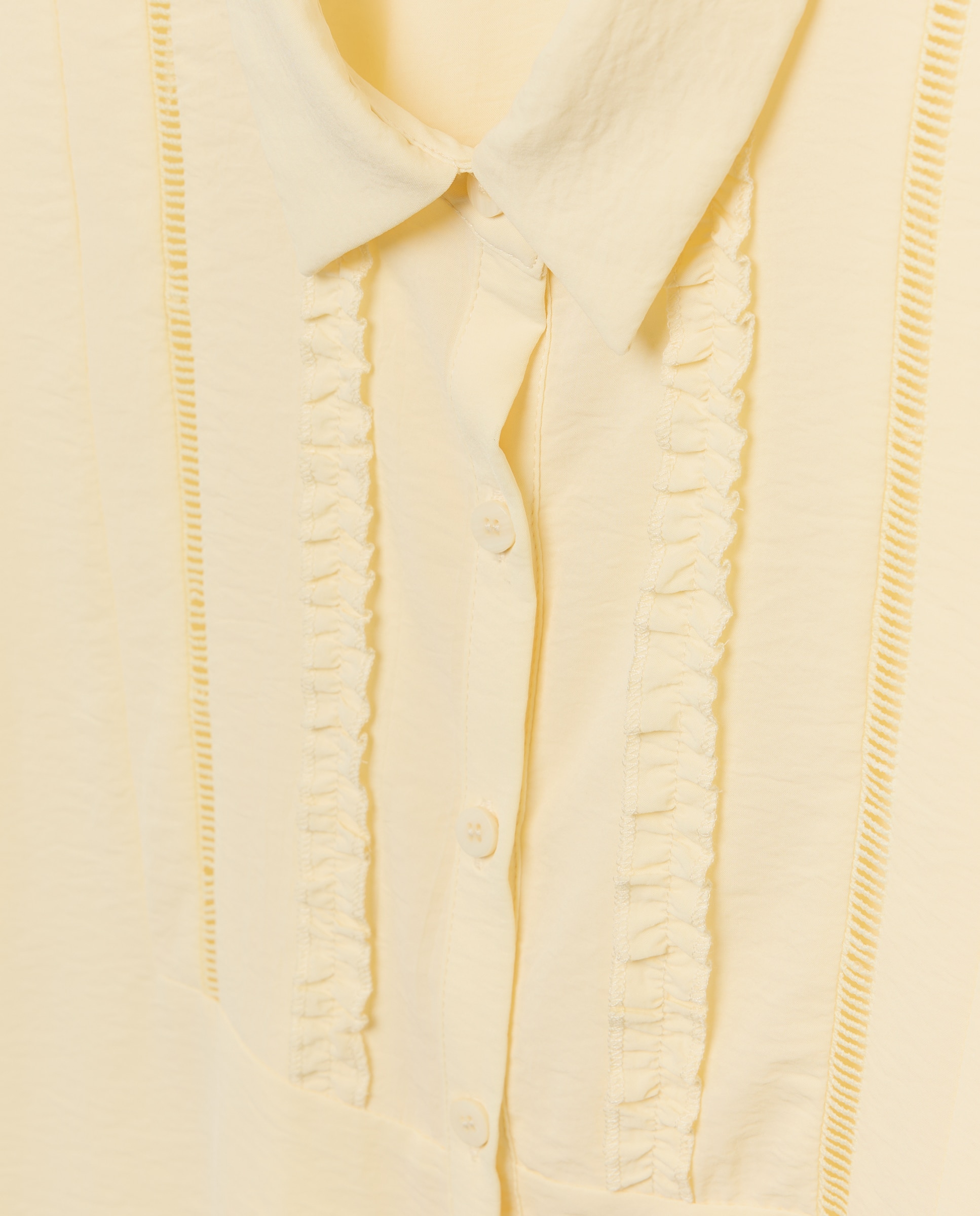 Camisa lisa de mulher com manga curta Amarelo-5