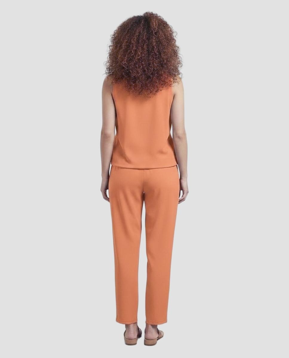 Blusa Lisa sem Mangas Laranja-2