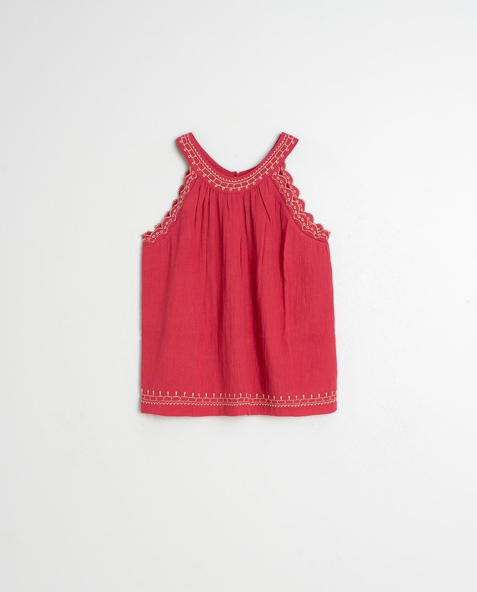 Top de mujer corto cuello halter - Indi & Cold - Rosa Rosa-4