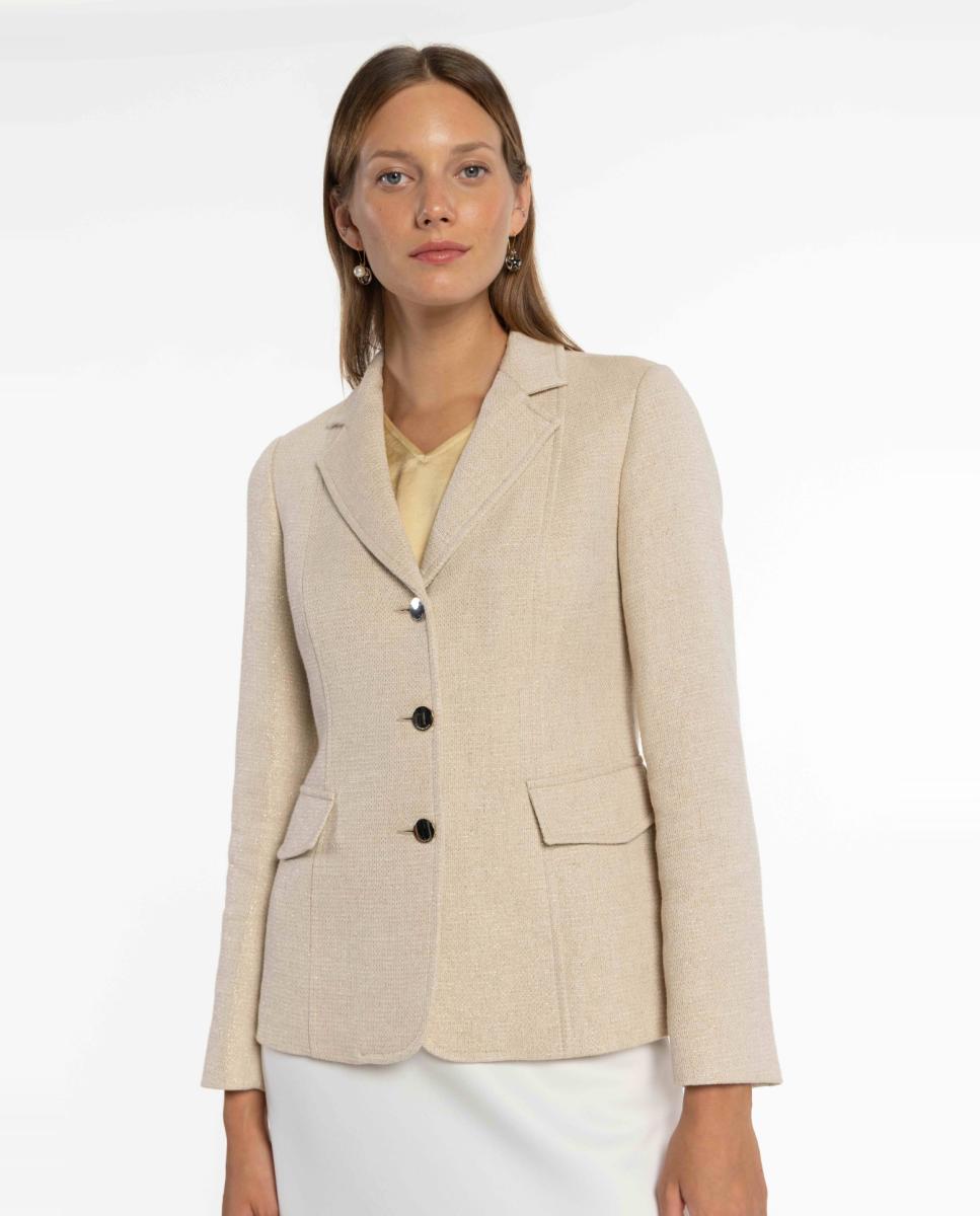 Imagem 0 de Blazer de Tweed com Fio Metalizado.