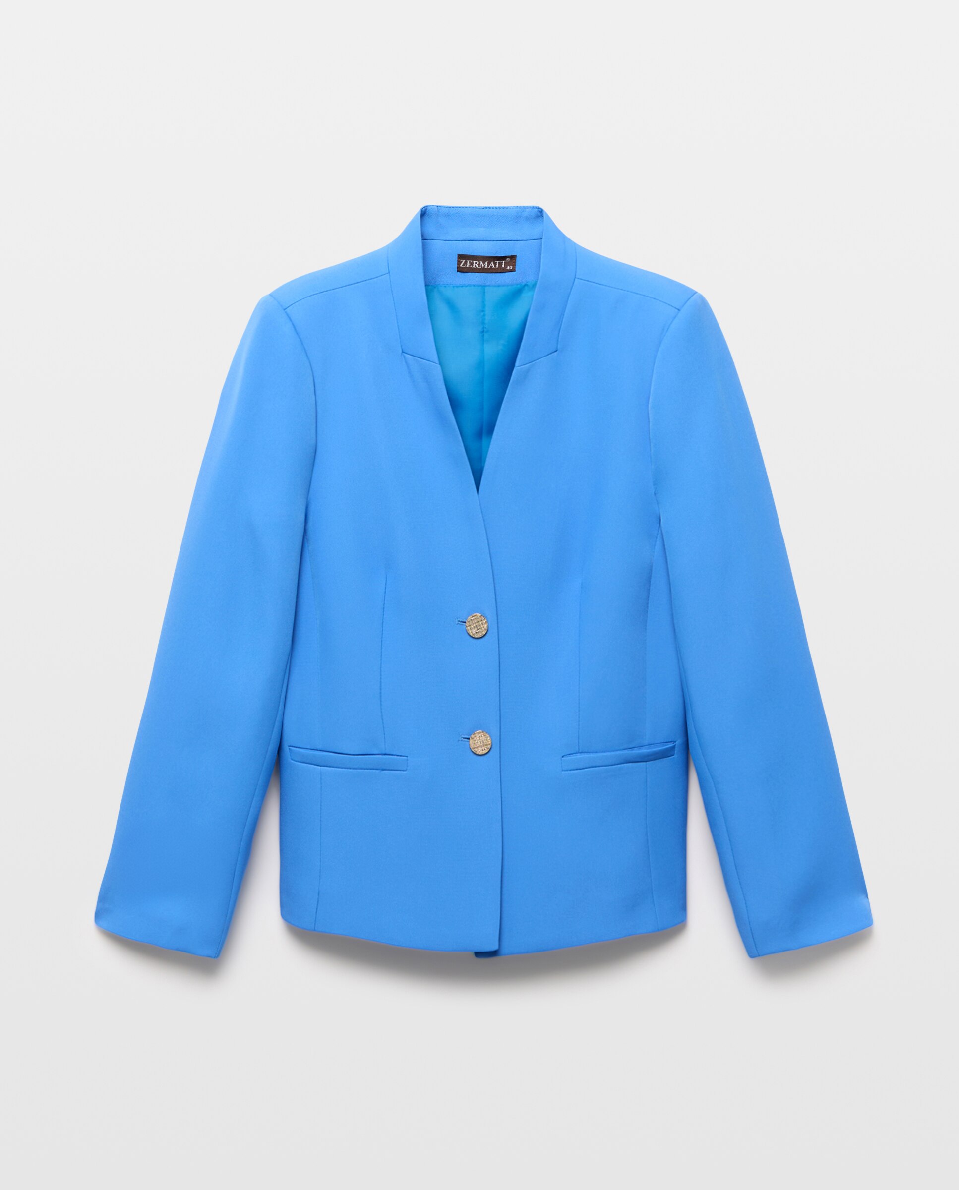 Chaqueta de mujer lisa con manga larga - Zermatt - Azul Azul-4