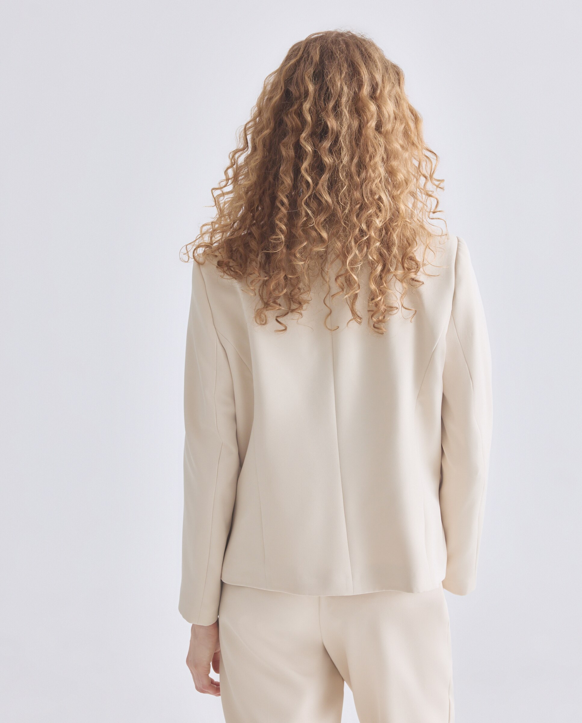Chaqueta de mujer lisa con manga larga - Zermatt - Beige Beige-3