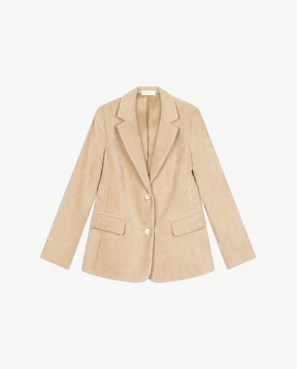 Chaqueta americana de mujer entallada de pana - Naulover - Beige Beige-5