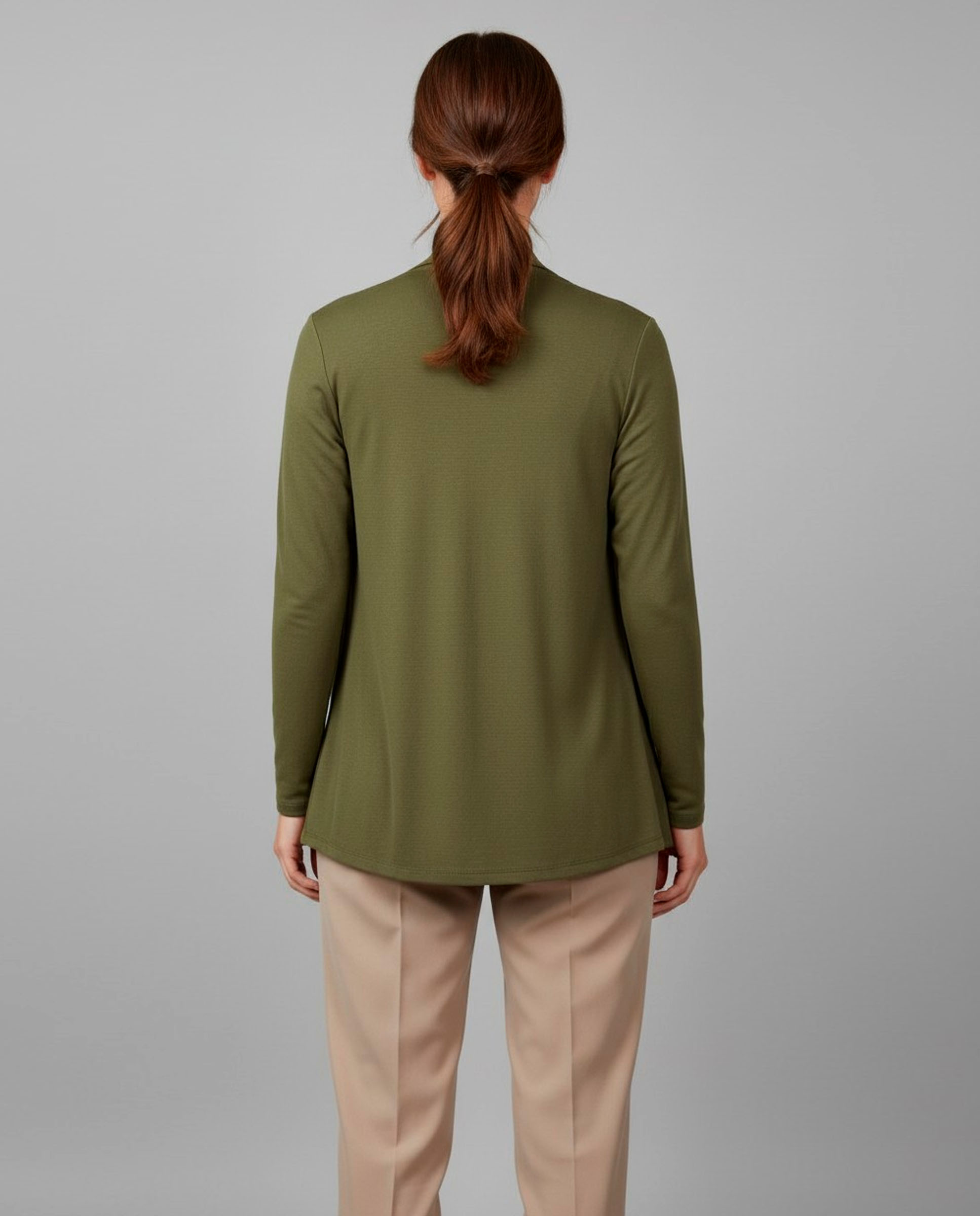 Chaqueta de mujer lisa con manga larga - Zermatt - Verde Verde-2