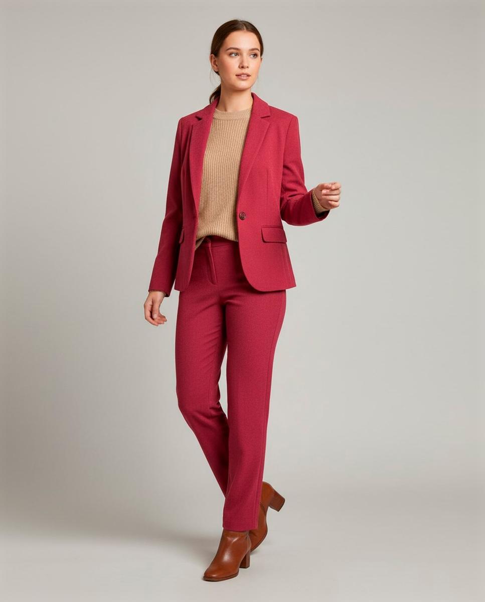 Imagen 0 de Chaqueta de mujer lisa Rojo