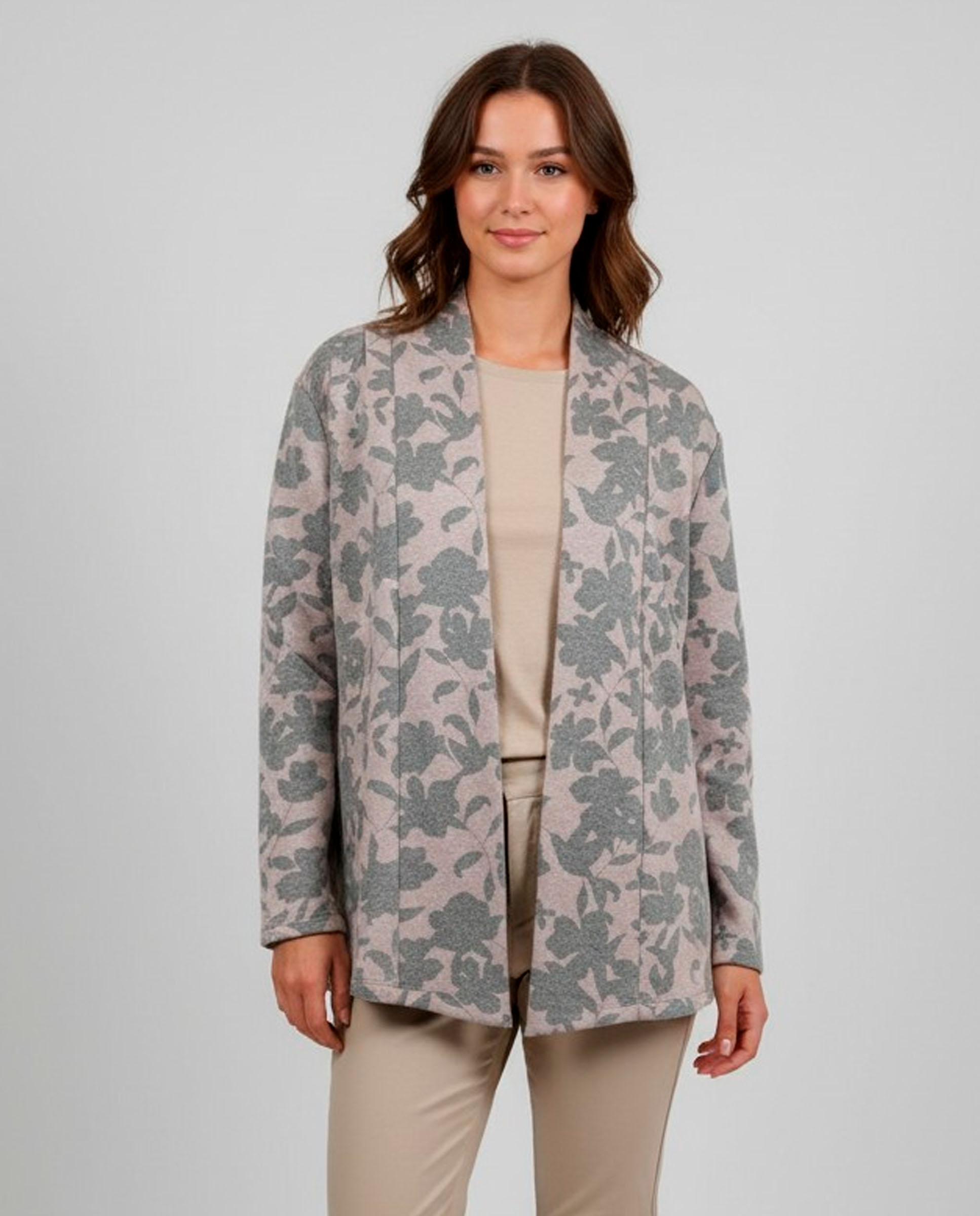 Chaqueta de mujer estampada, manga larga - Zermatt - Verde Verde-1