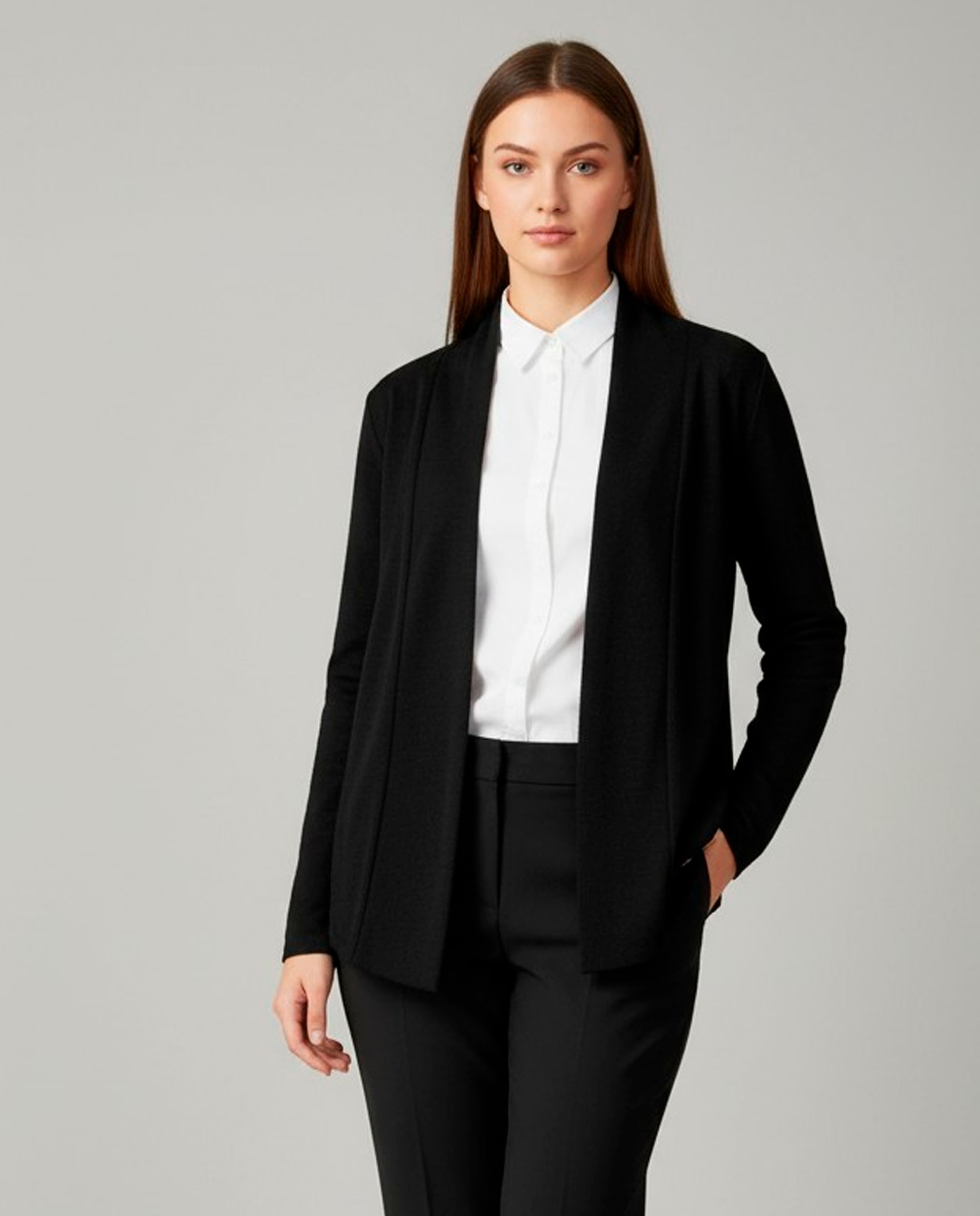 Chaqueta de mujer lisa manga larga - Zermatt - Negro Negro-1