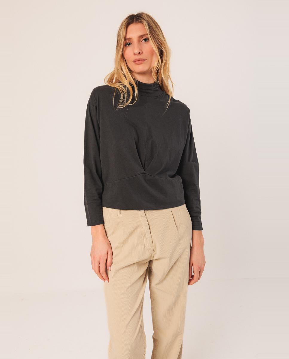 Imagem 0 de T-shirt de Manga Curta e Gola Alta