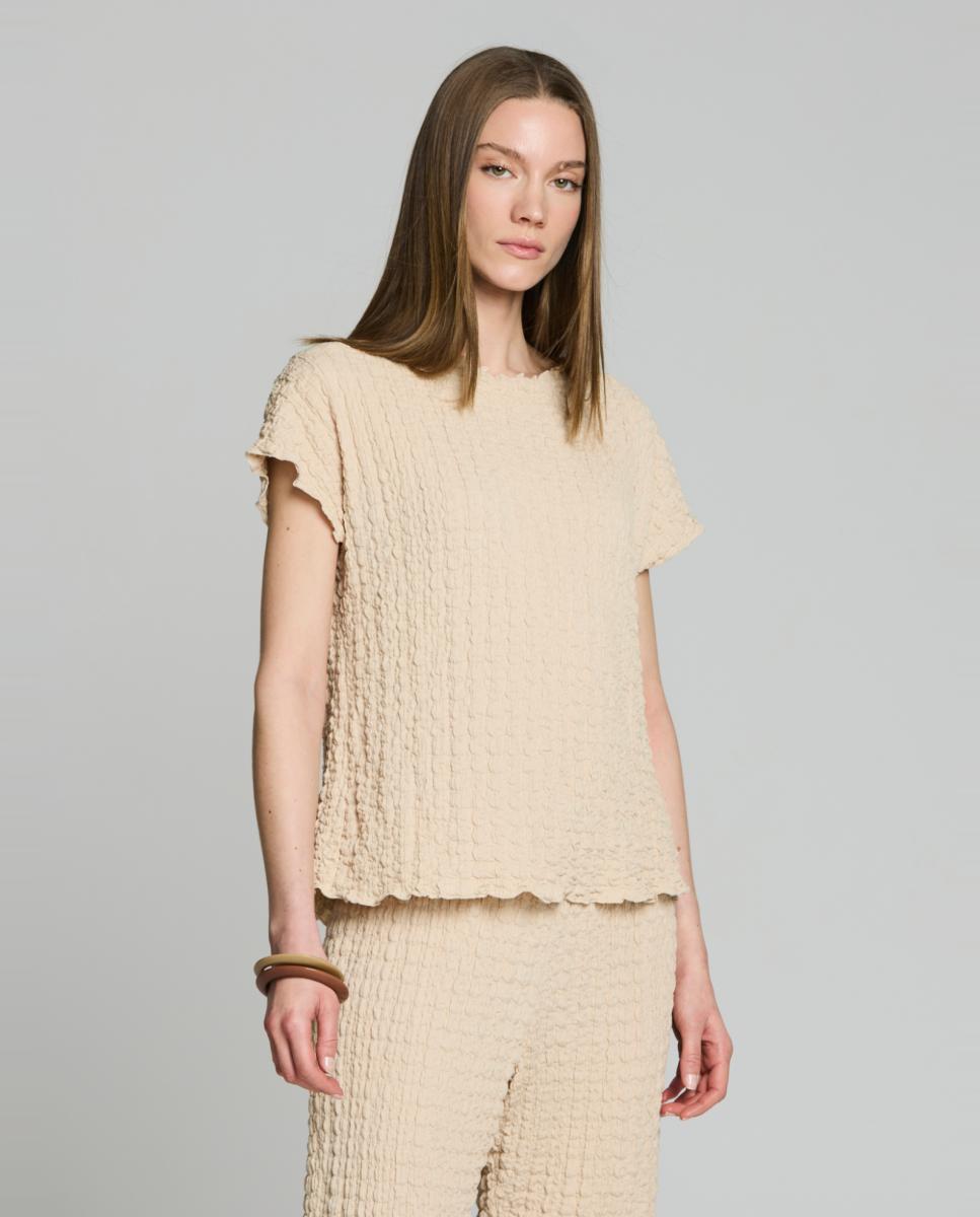 Escorpion - Camiseta de mujer texturada sin mangas.