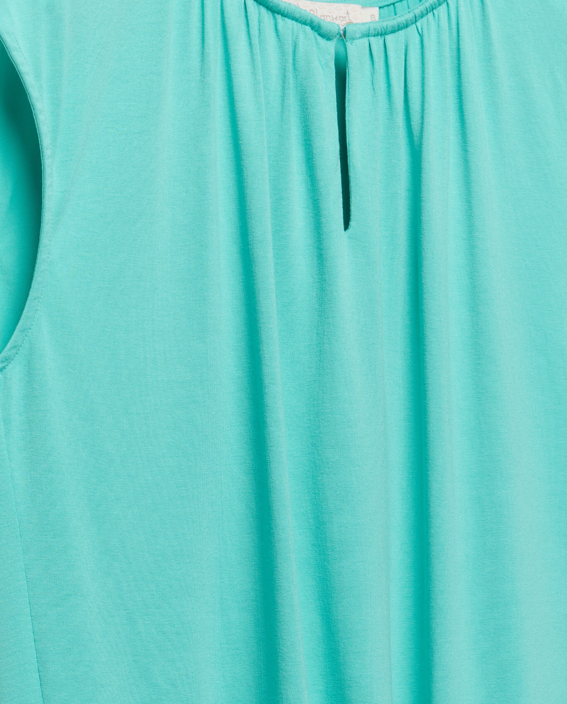 Blusa sem Mangas com Abertura Central Azul-claro-5