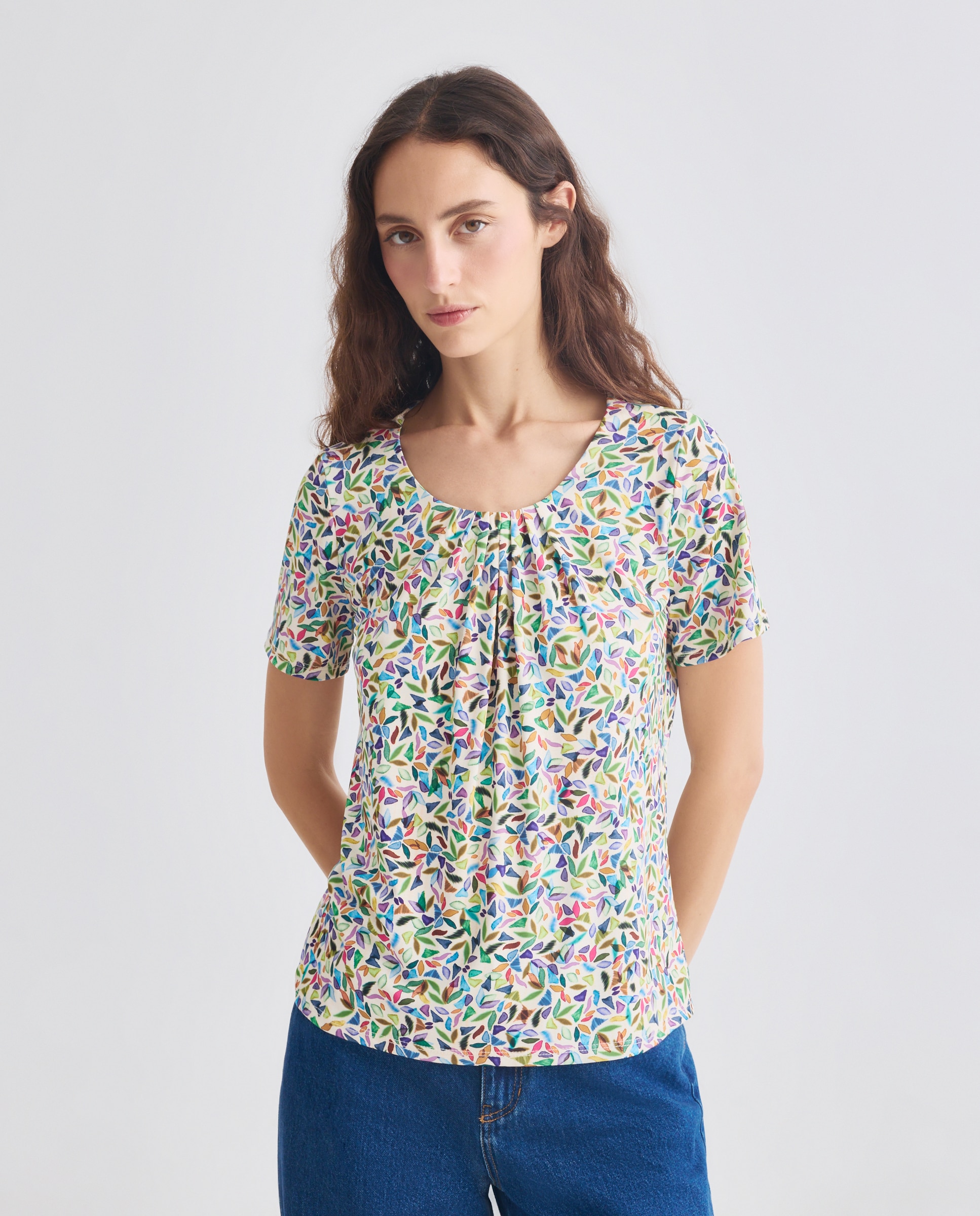 T-shirt Estampad, Manga Curta Multicolor-2