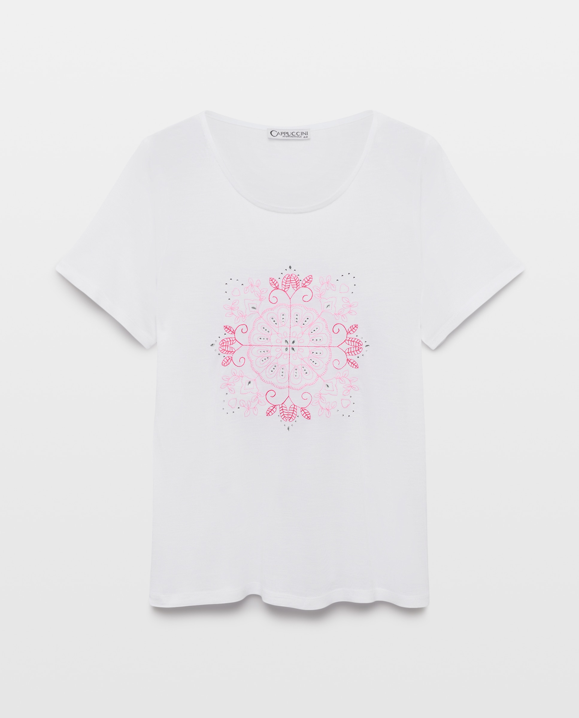 T-shirt de mulher com manga curta Rosa-4