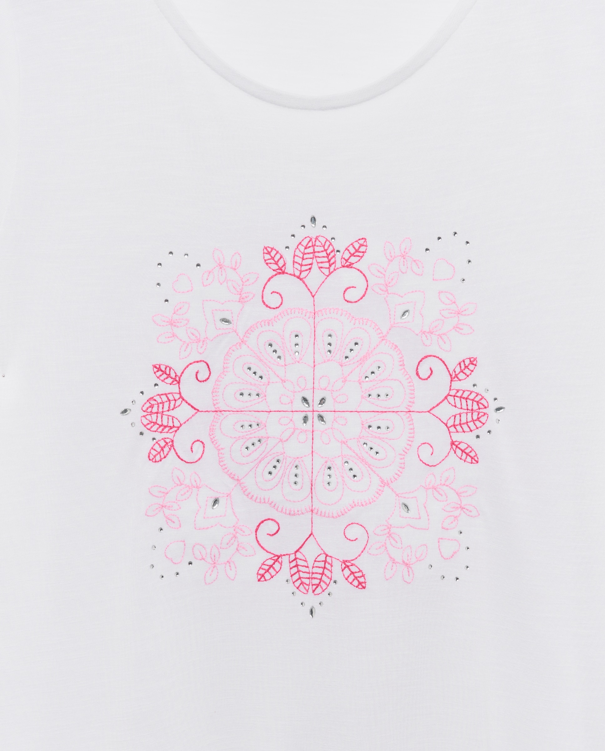 T-shirt de mulher com manga curta Rosa-5