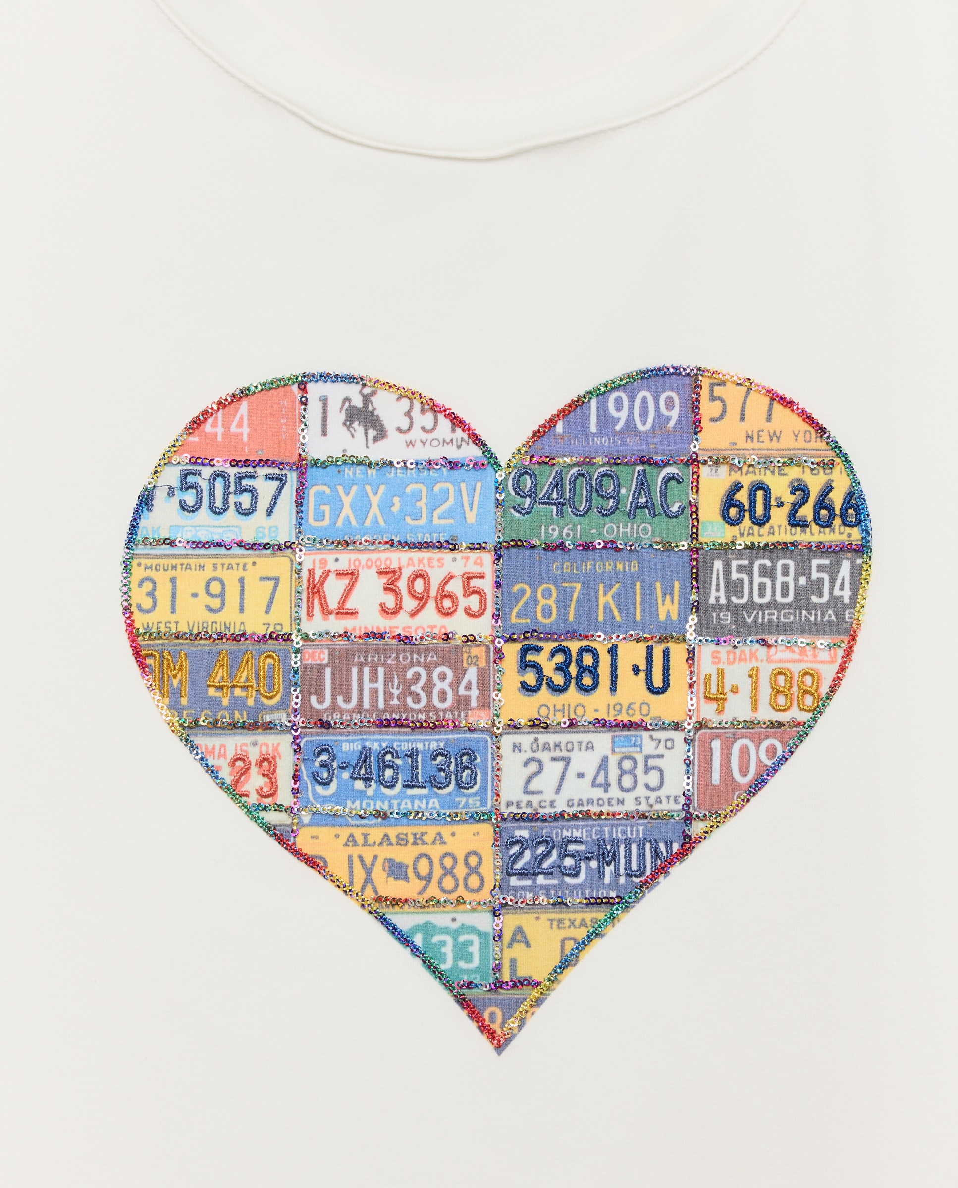 T-shirt de mulher com manga curta Branco-5