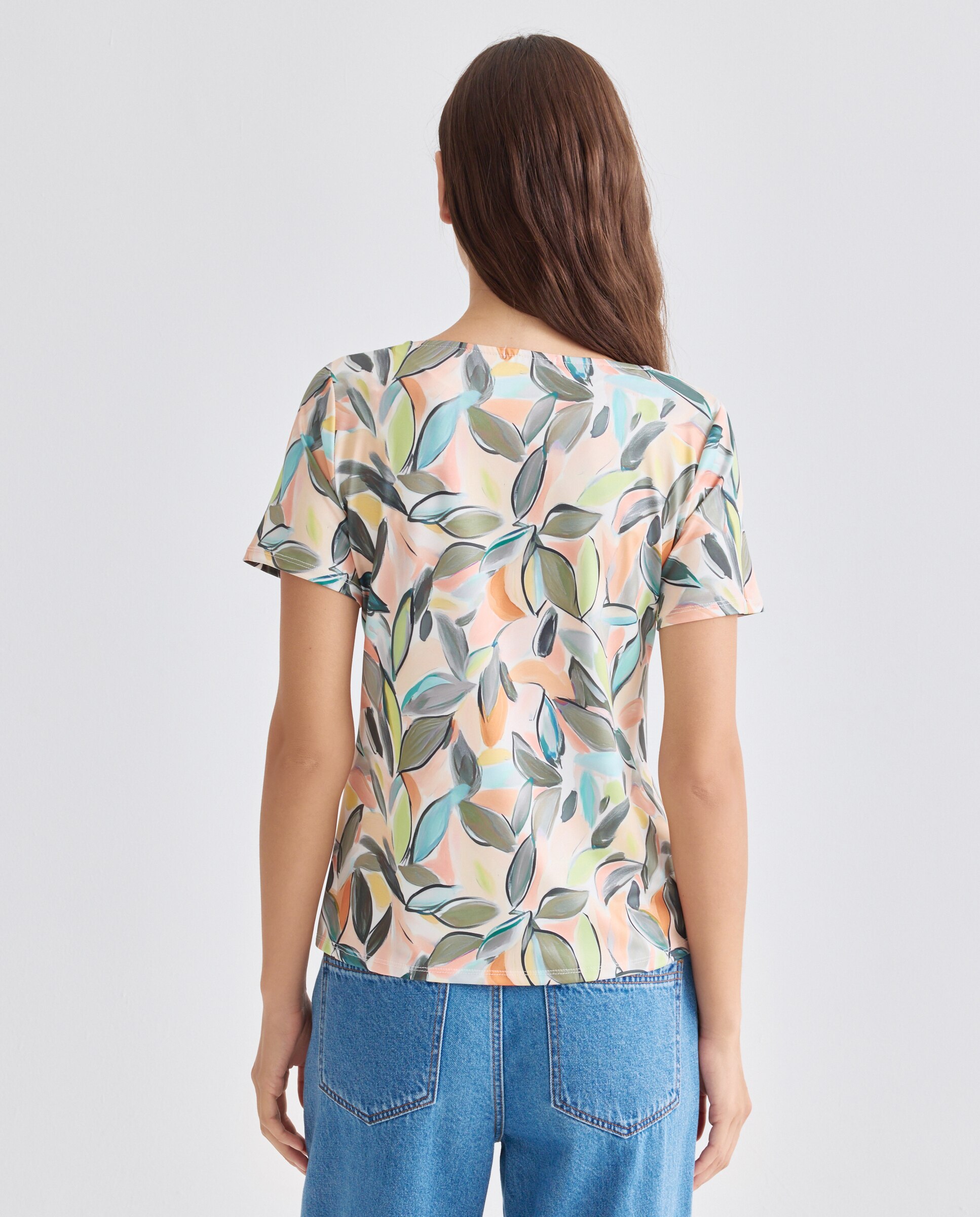 T-shirt Estampada com Manga Curta Multicolor-3