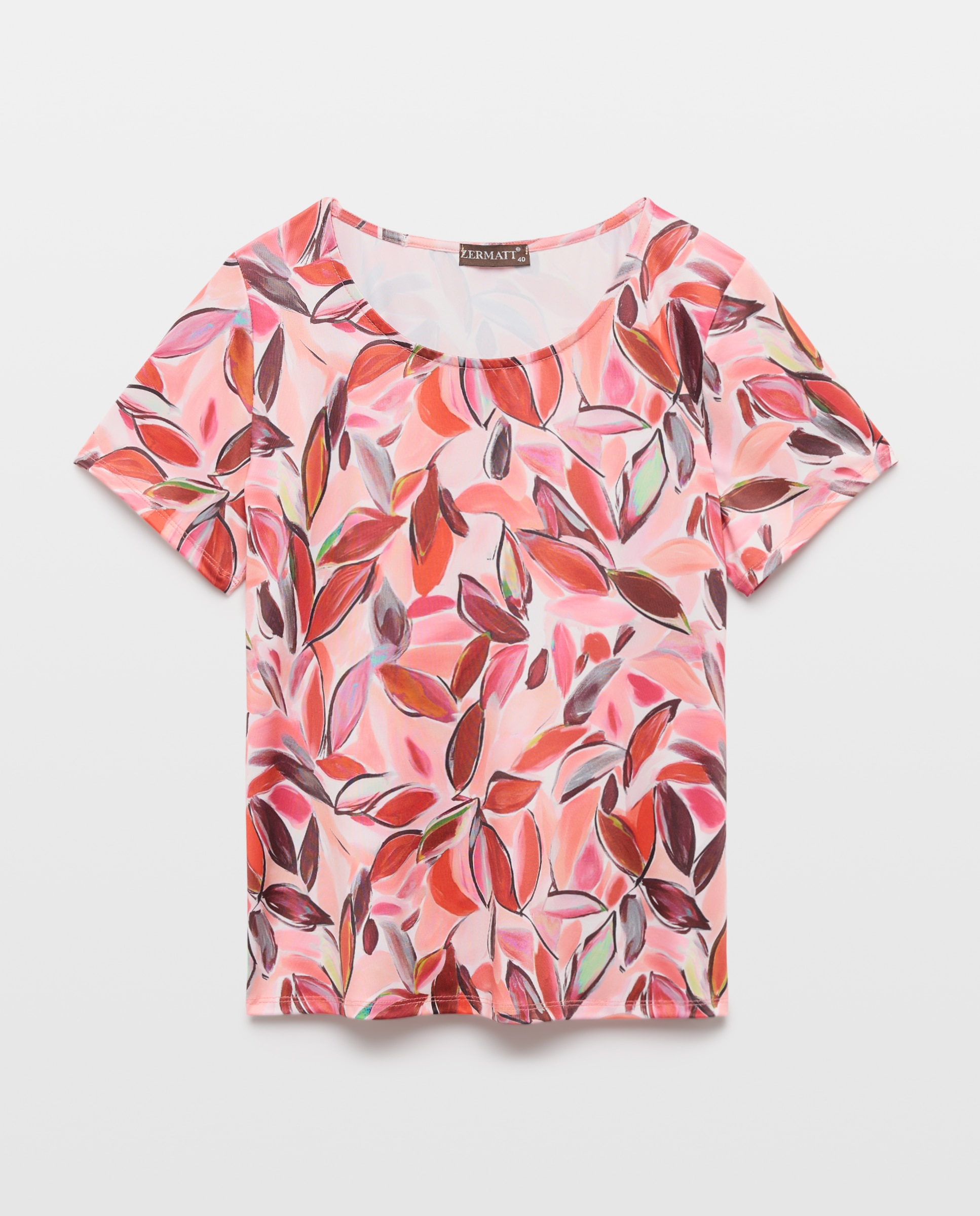 T-shirt Estampada com Manga Curta. Multicolor-4
