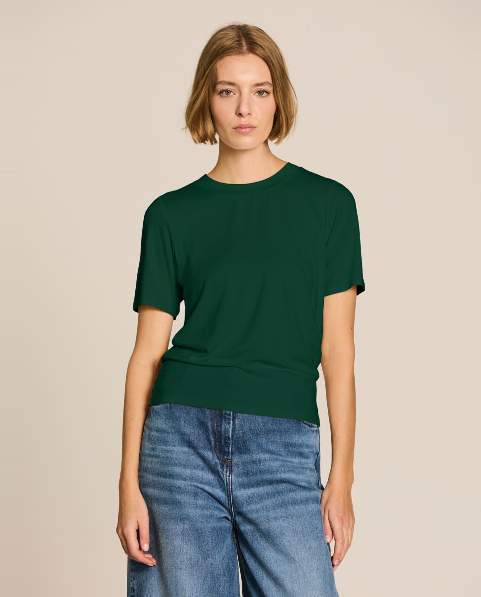 Camiseta de mujer punto viscosa - Escorpion - Verde oscuro Verde oscuro-1