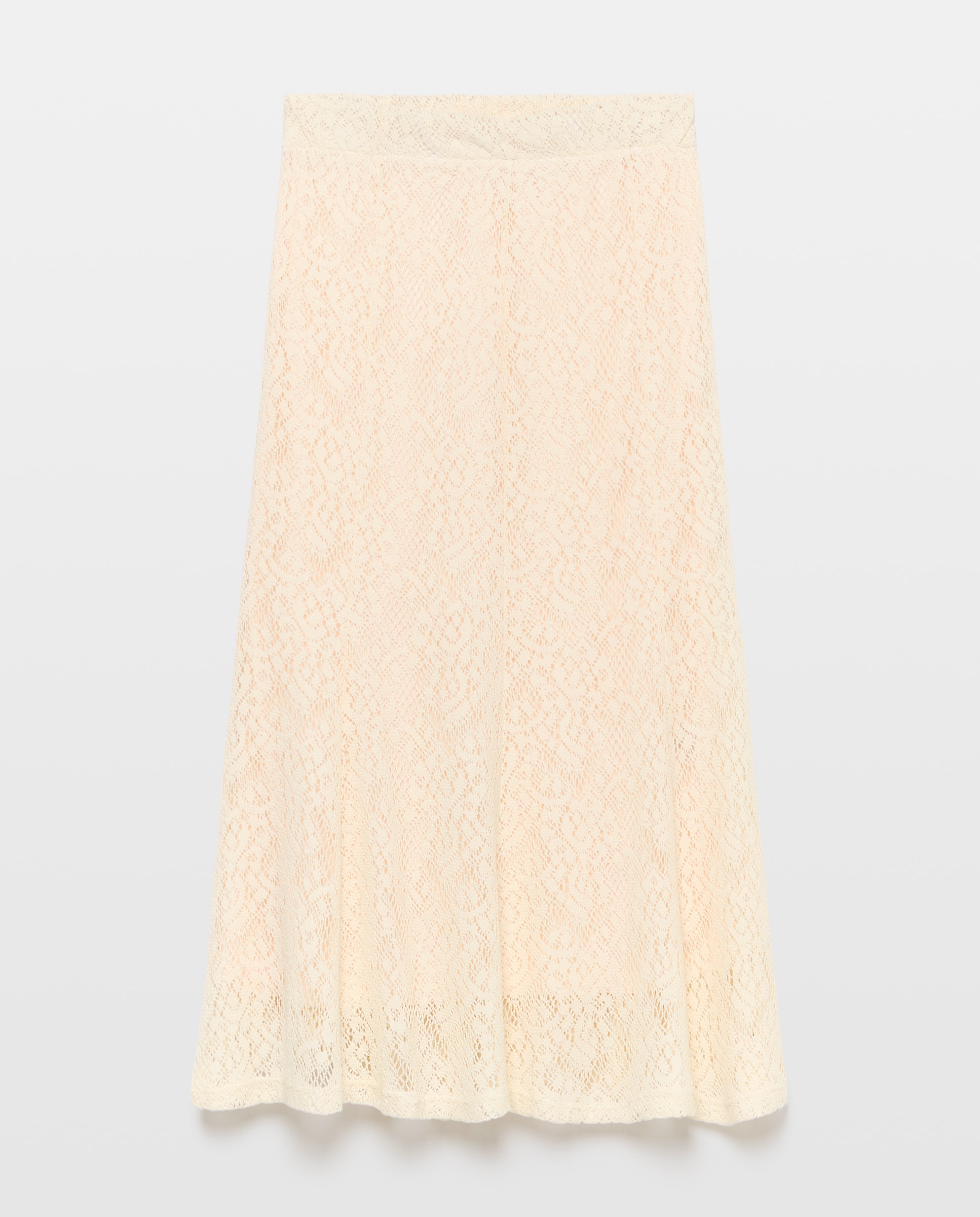Saia Comprida de Crochet Rendilhada Branco-4