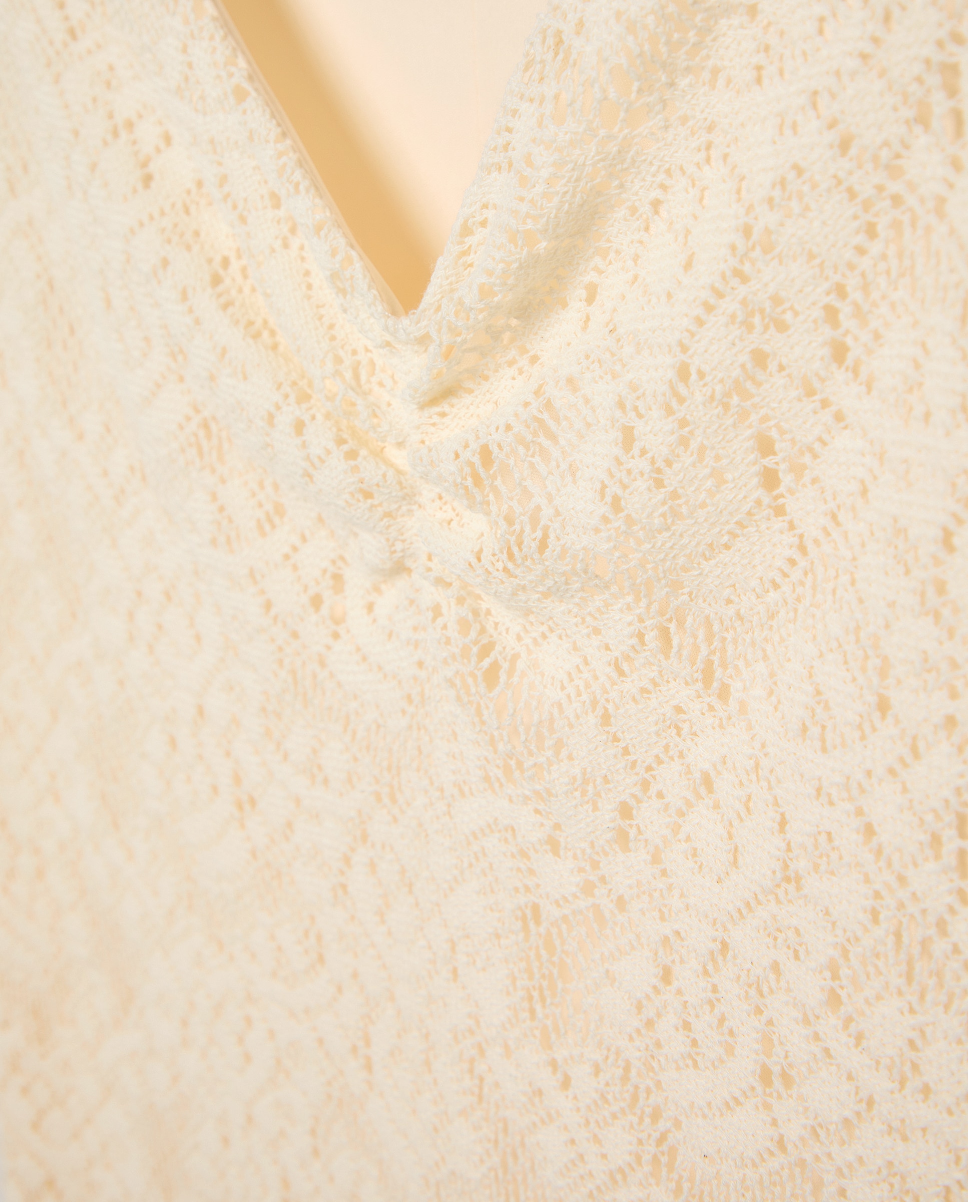 Vestido Comprido Rendilhado Branco-5