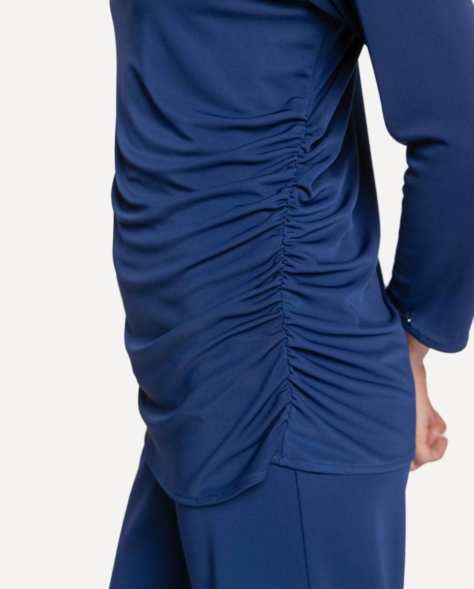 T-shirt de Malha Circular com Aplique Metálico Azul-índigo-4