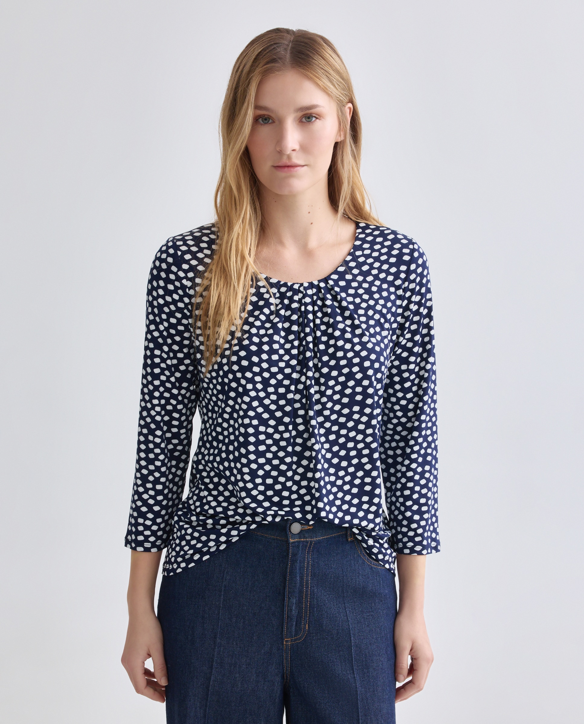 T-shirt estampada com manga 3/4 Preto-2