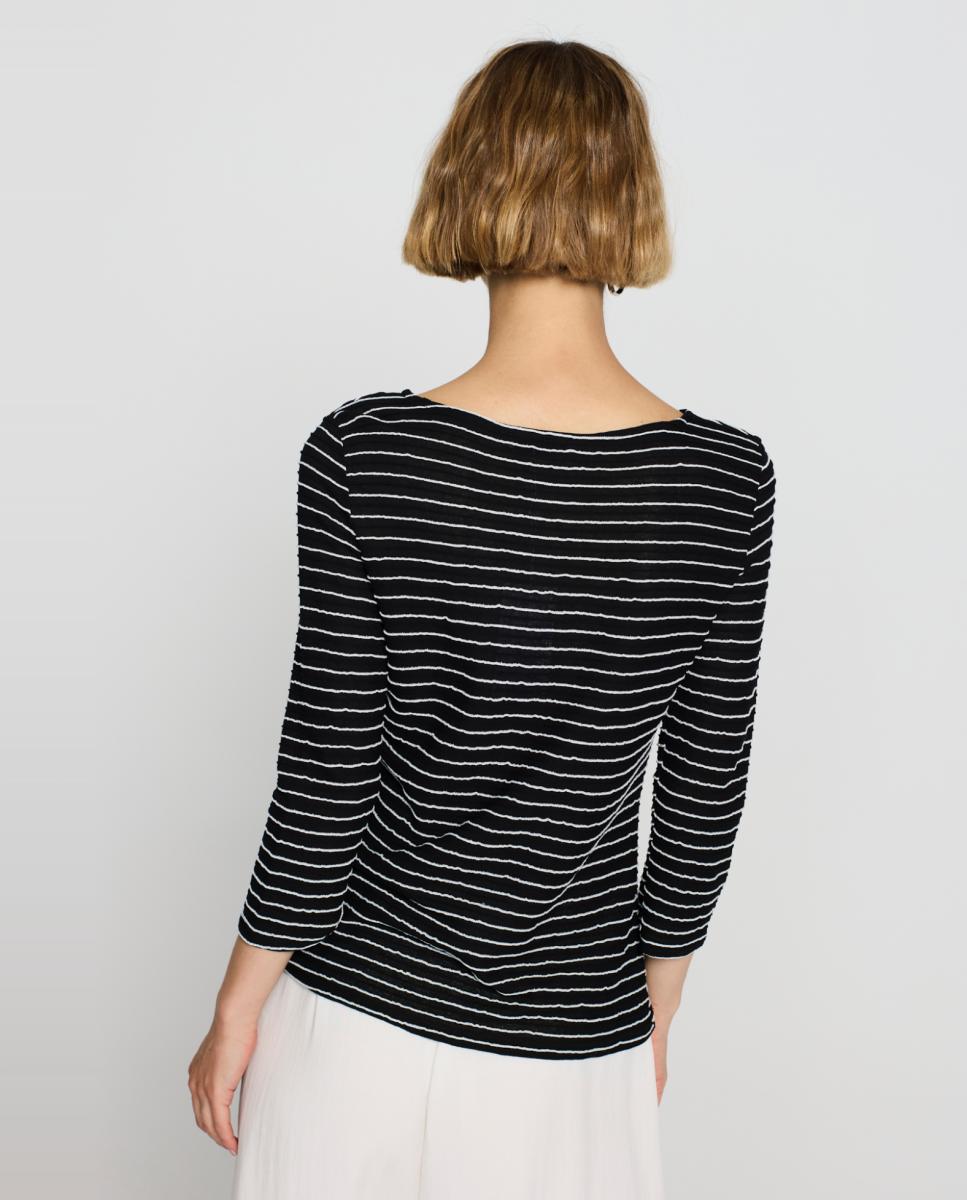 T-shirt de manga 3/4 Preto-2
