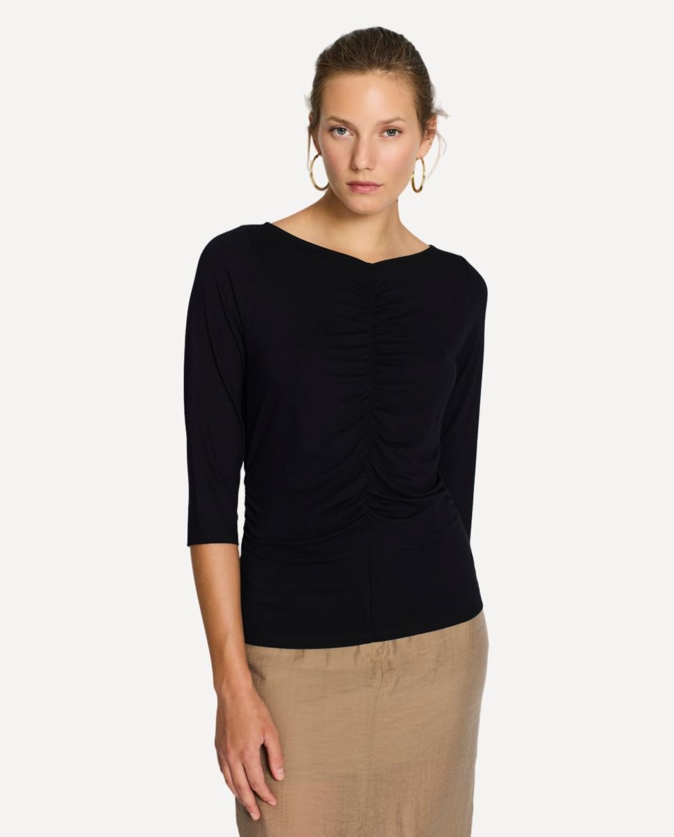 Escorpion - Camiseta de mujer con fruncido en el centro.