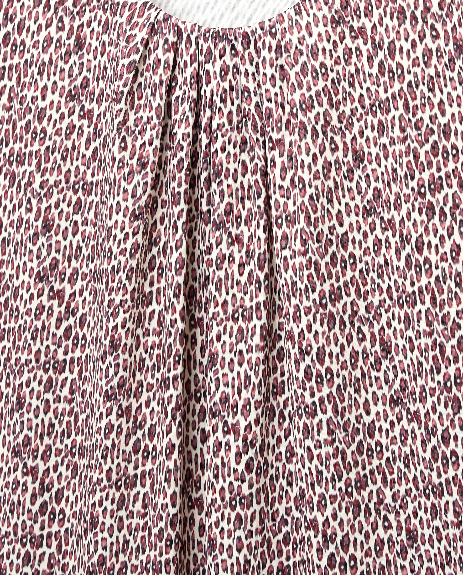 T-shirt estampada com manga 3/4 Grená-5
