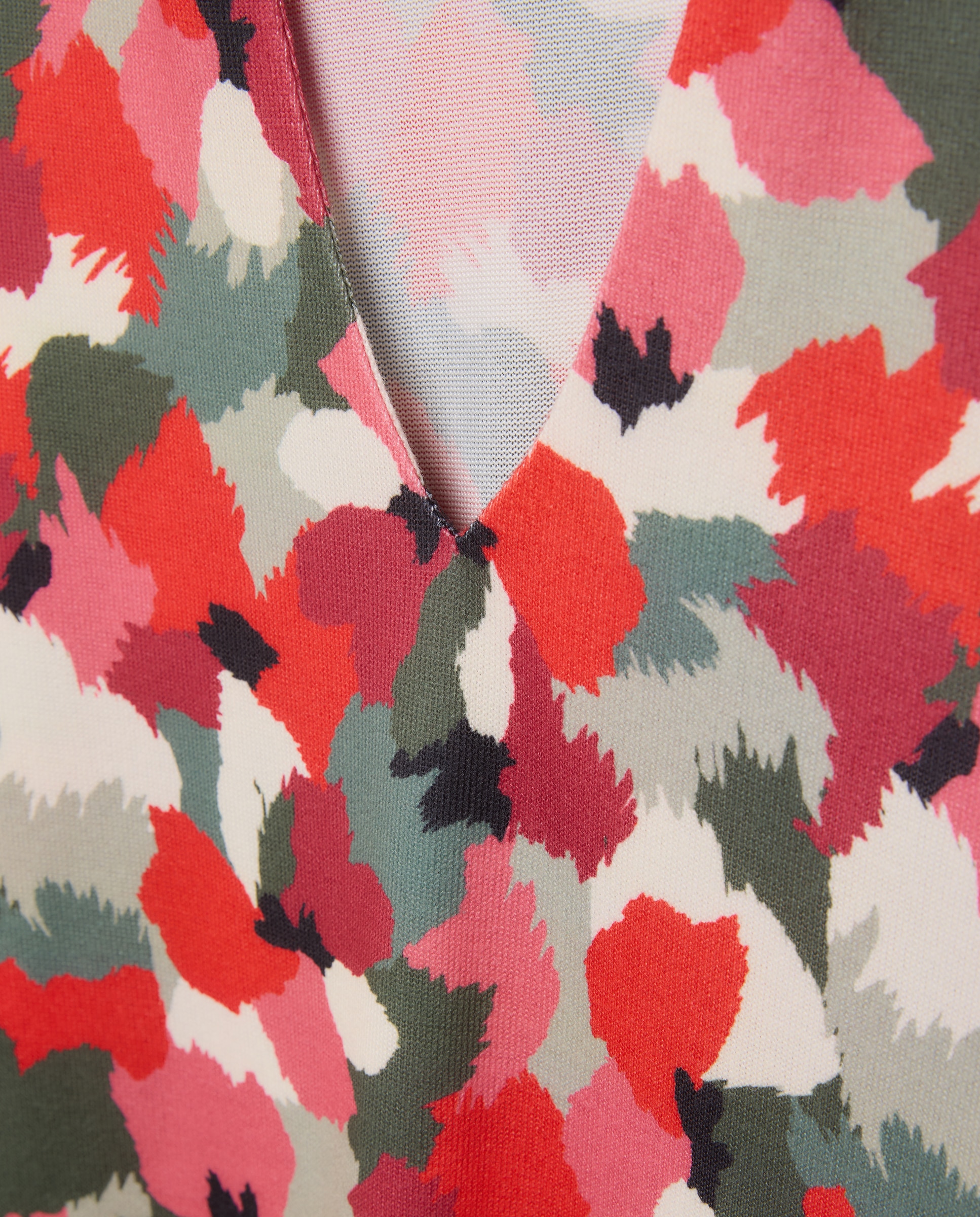 Camisola Estampada de Manga Comprida Vermelho-5
