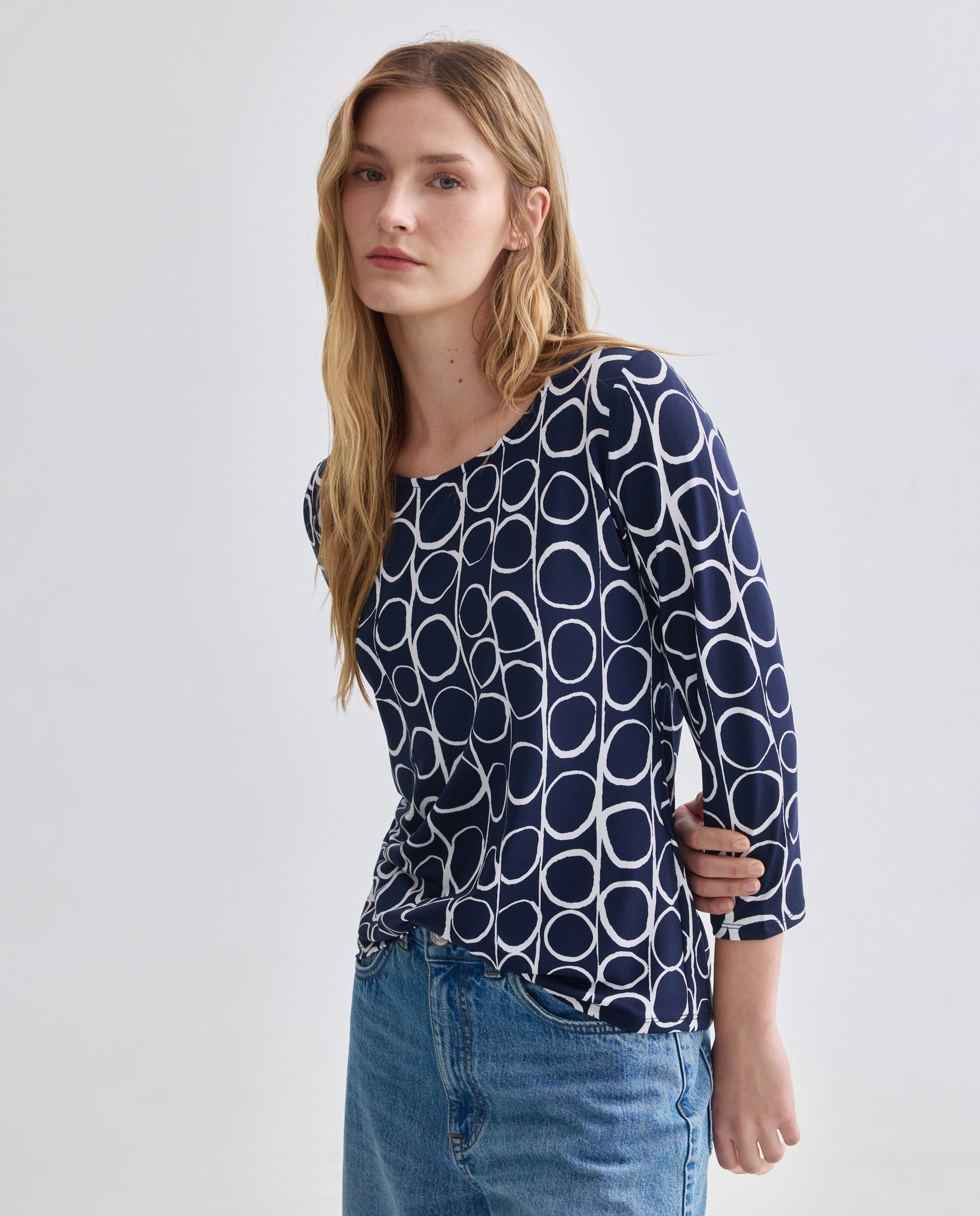 Imagem 0 de Camisola Estampada com Manga 3/4