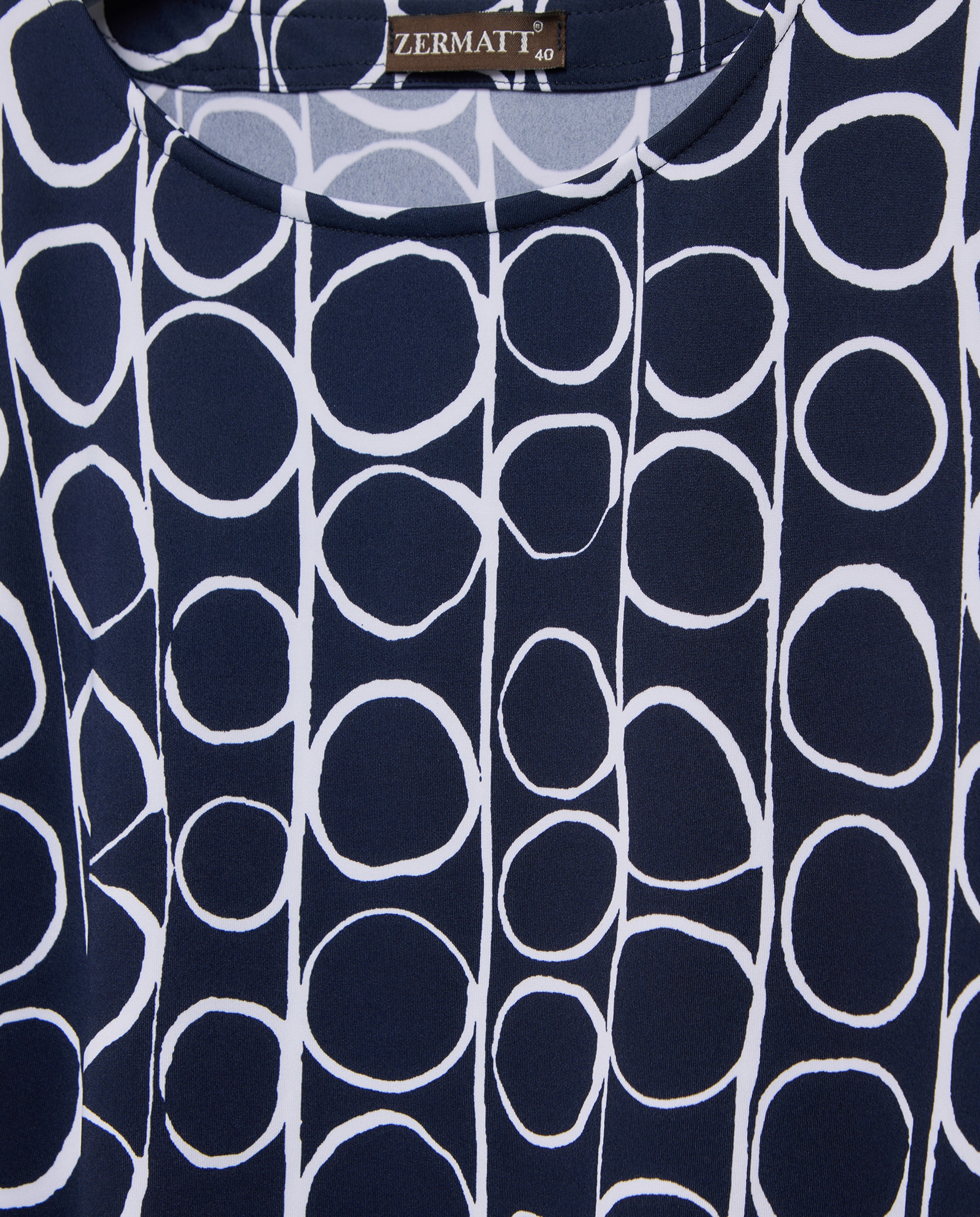 Camisola Estampada com Manga 3/4 Azul-marinho-5