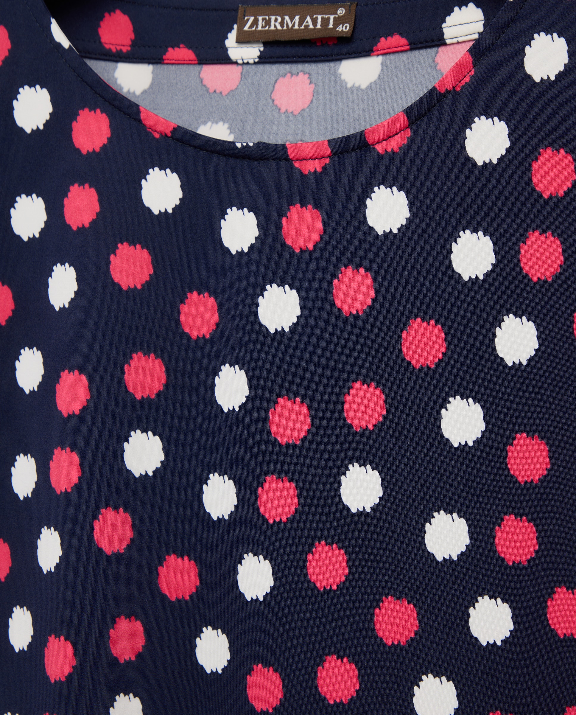 Camisola Estampada com Manga 3/4 Azul-marinho-5
