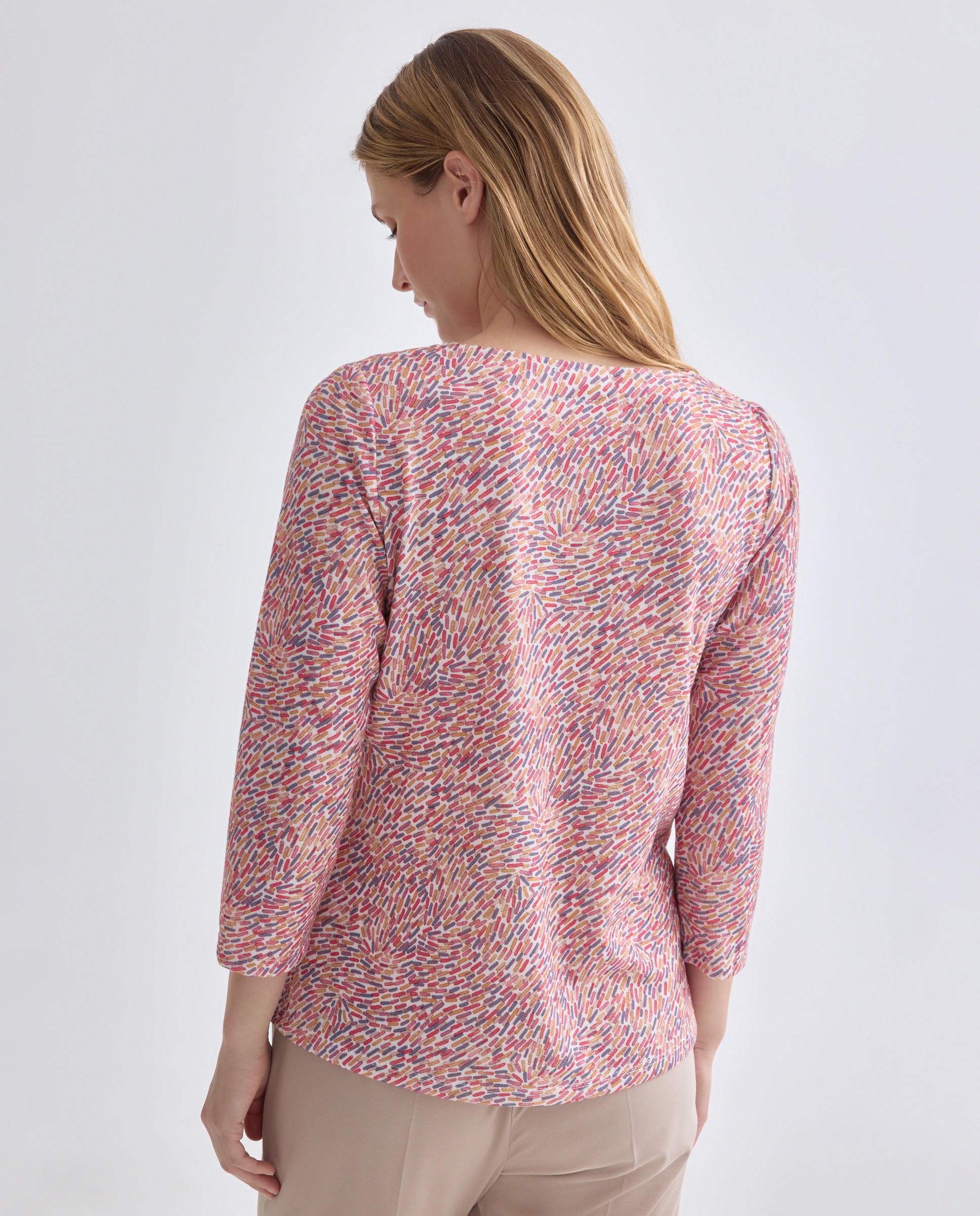 Camisola Estampada com Manga 3/4 Multicolor-3