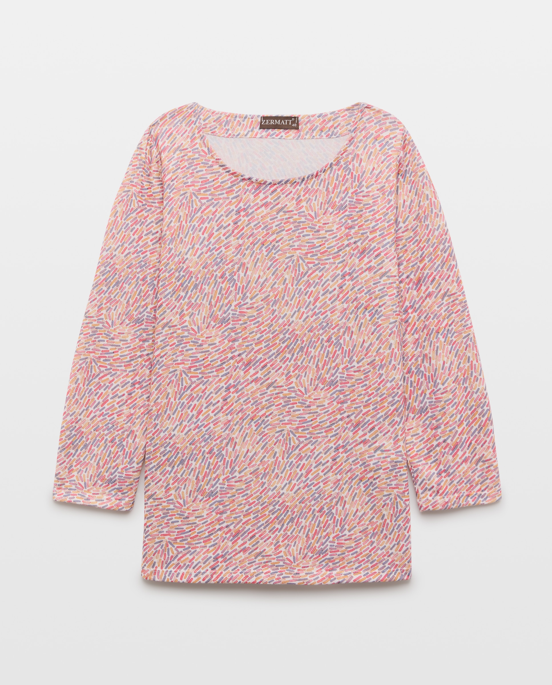 Camisola Estampada com Manga 3/4 Multicolor-4