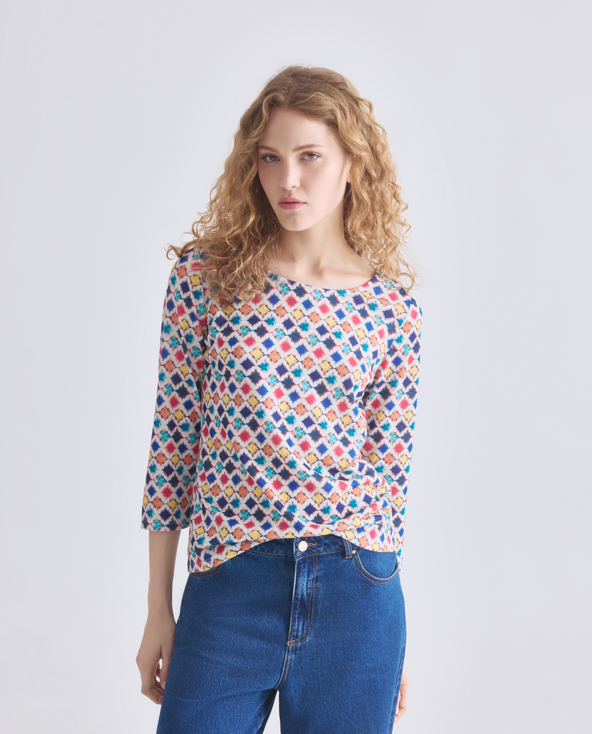 Imagem 0 de Camisola Estampada com Manga 3/4