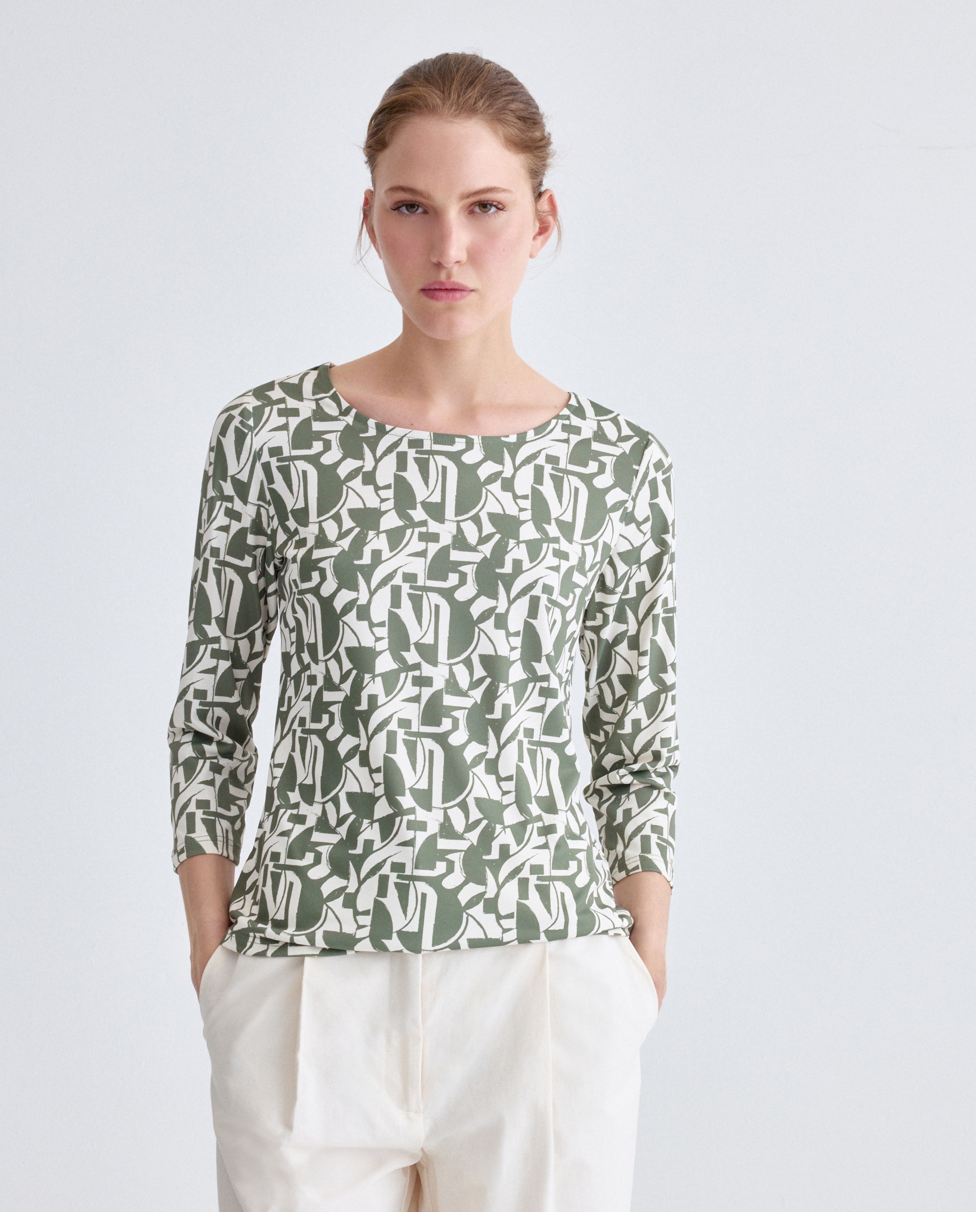 Imagen 2 de Camiseta de mujer estampada manga 3/4 - Zermatt - Verde Verde